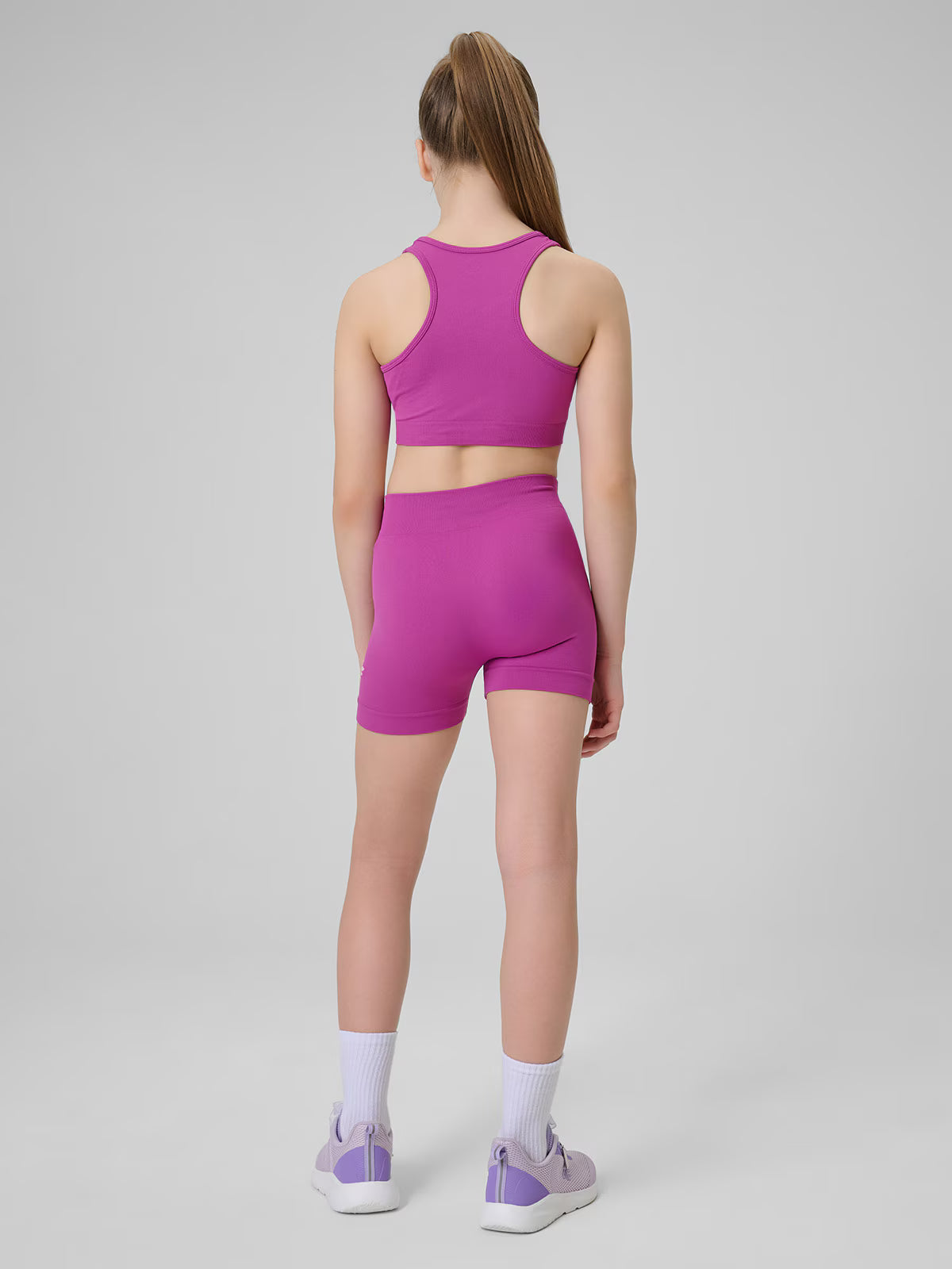 Legginsy krótkie sportowe bezszwowe dziewczęce