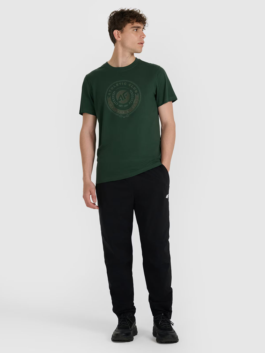 T-shirt regular z nadrukiem męski