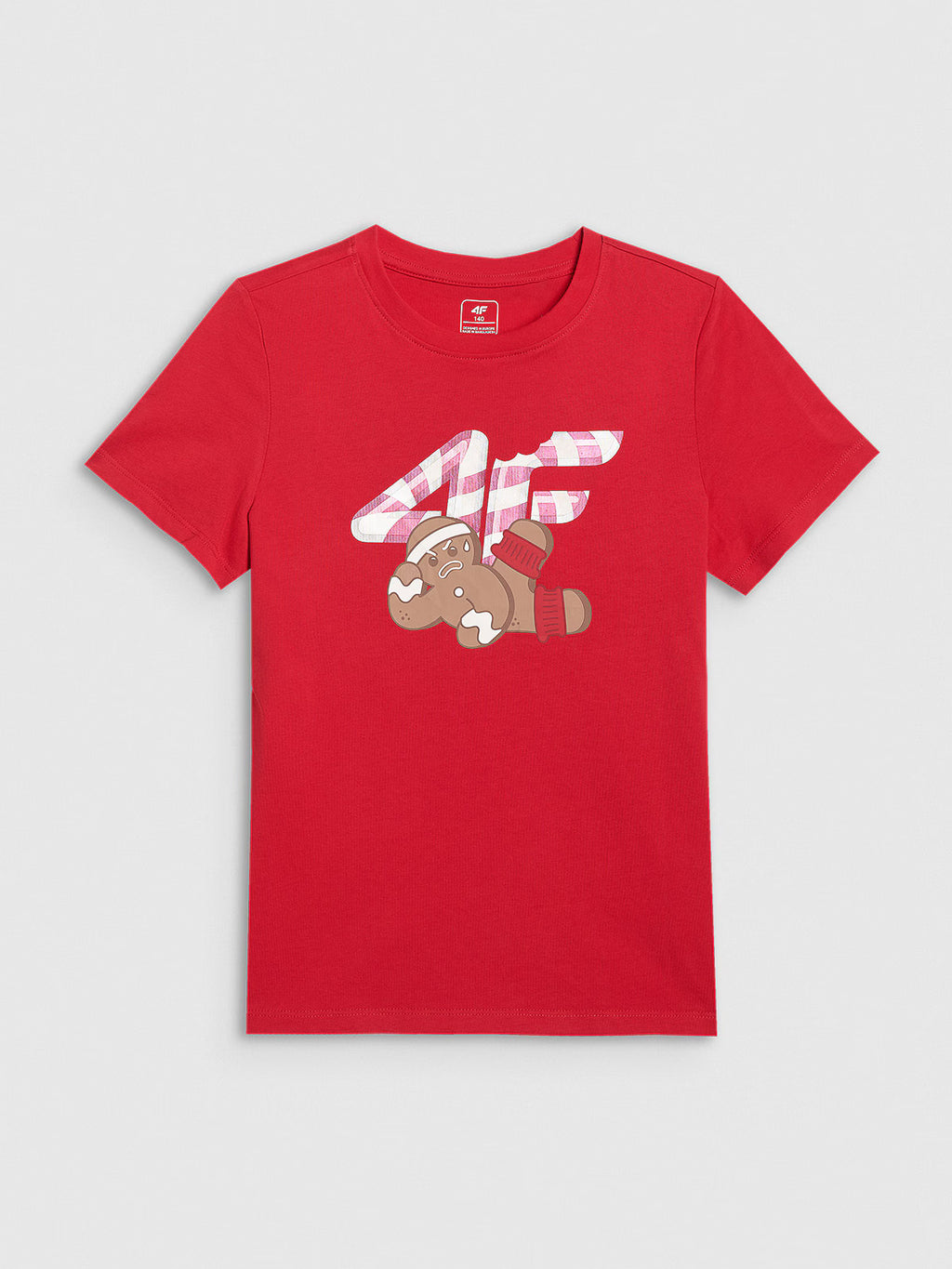 T-shirt regular z nadrukiem świątecznym dziewczęcy