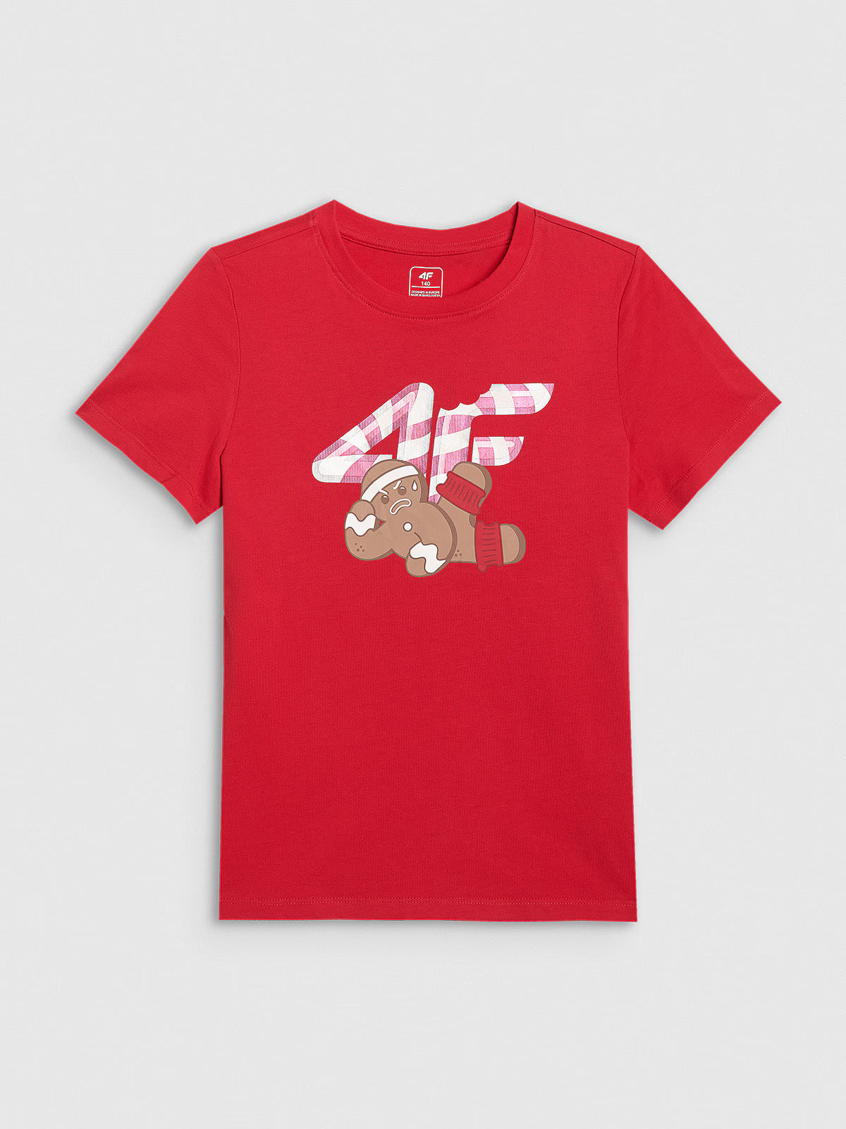 T-shirt regular z nadrukiem świątecznym dziewczęcy