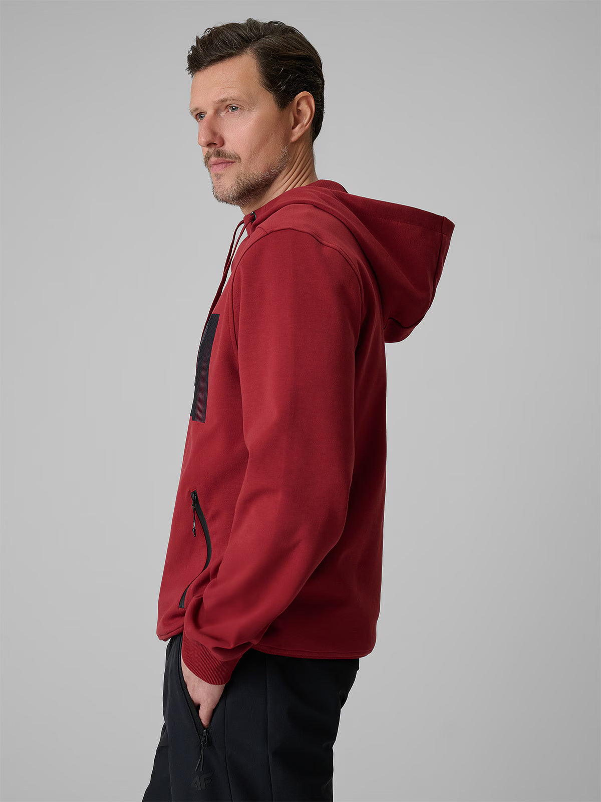 Bluza dresowa regular z kapturem męska