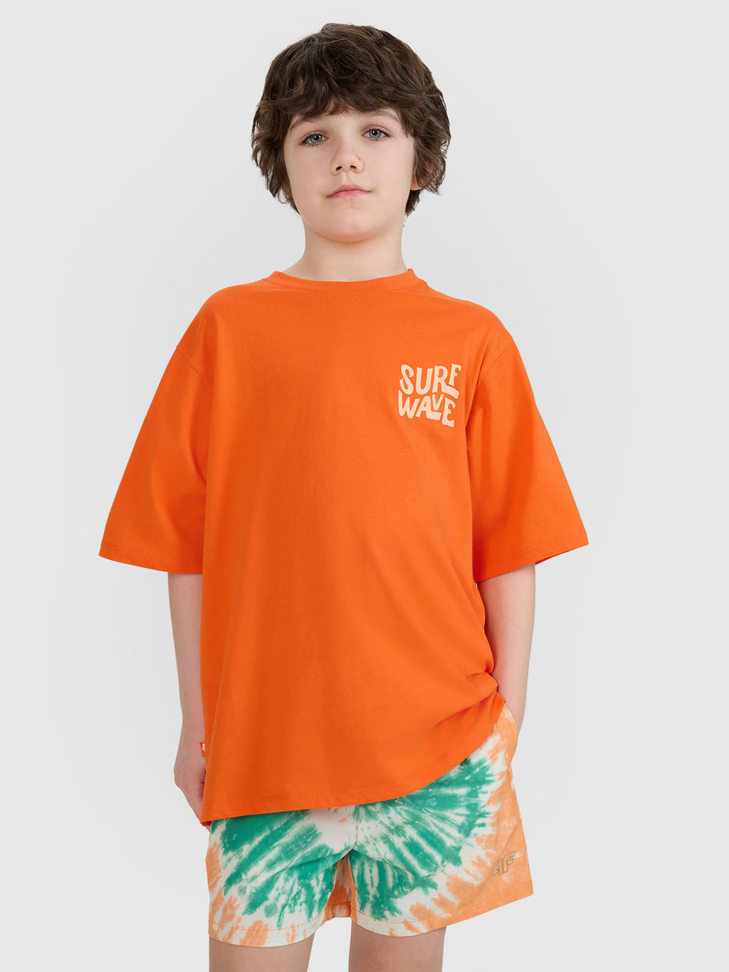 T-shirt oversize z nadrukiem chłopięcy