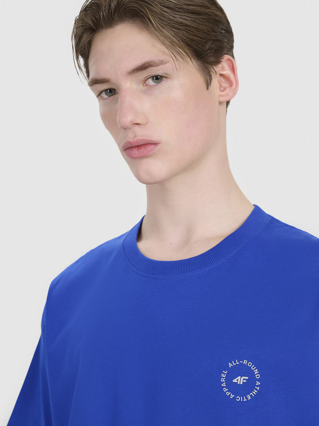 T-shirt oversize z nadrukiem męski