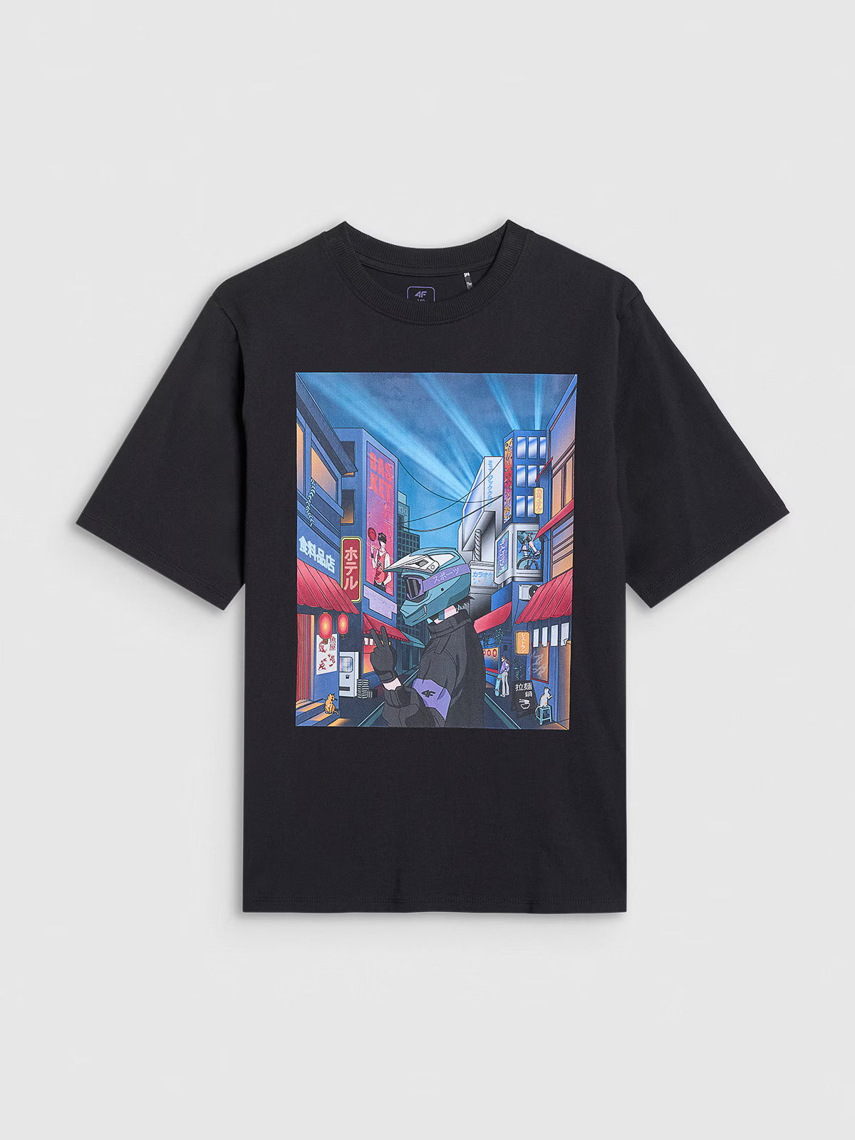 T-shirt oversize z nadrukiem chłopięcy