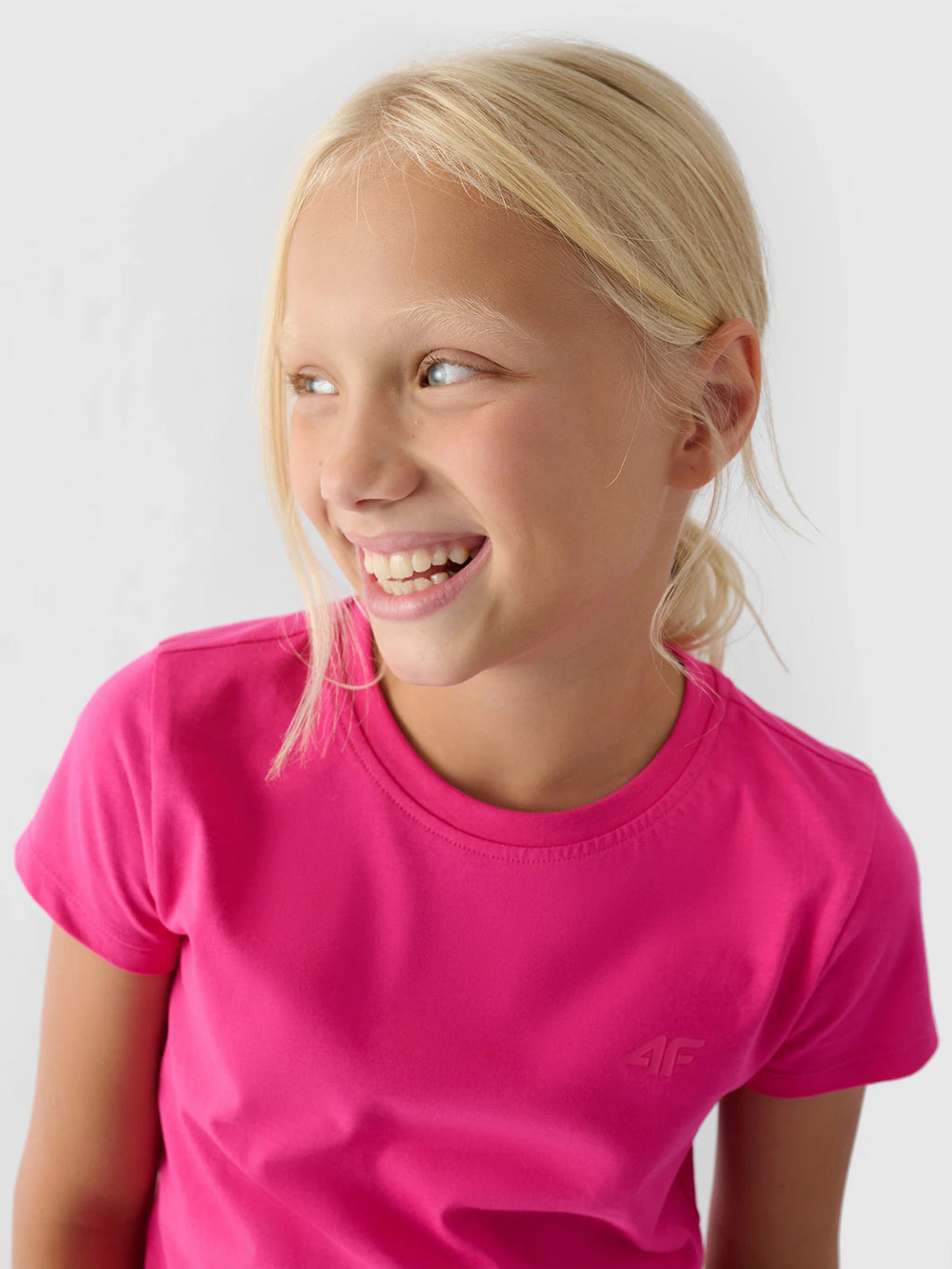 T-shirt gładki dziewczęcy