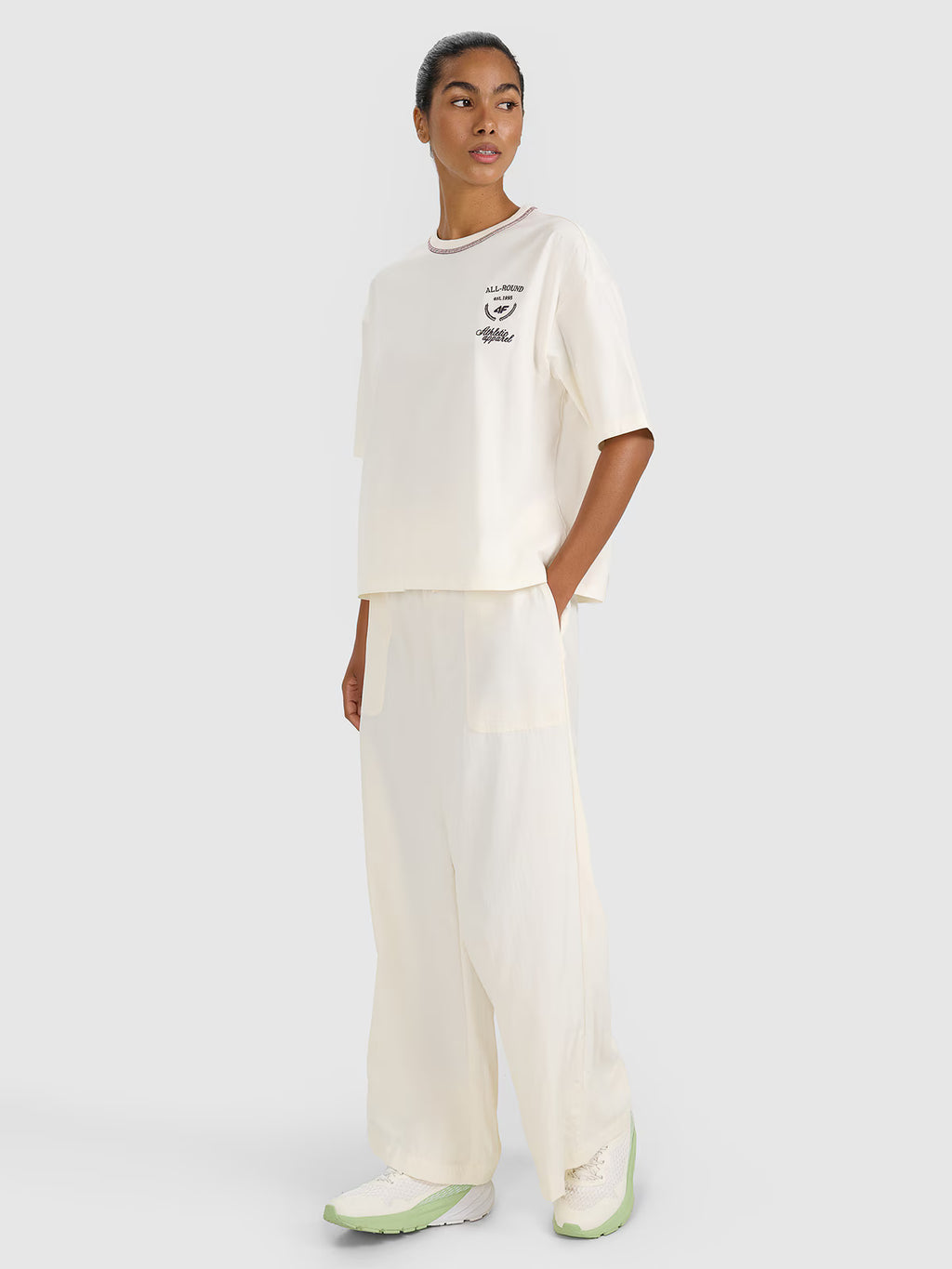 T-shirt oversize z nadrukiem damski