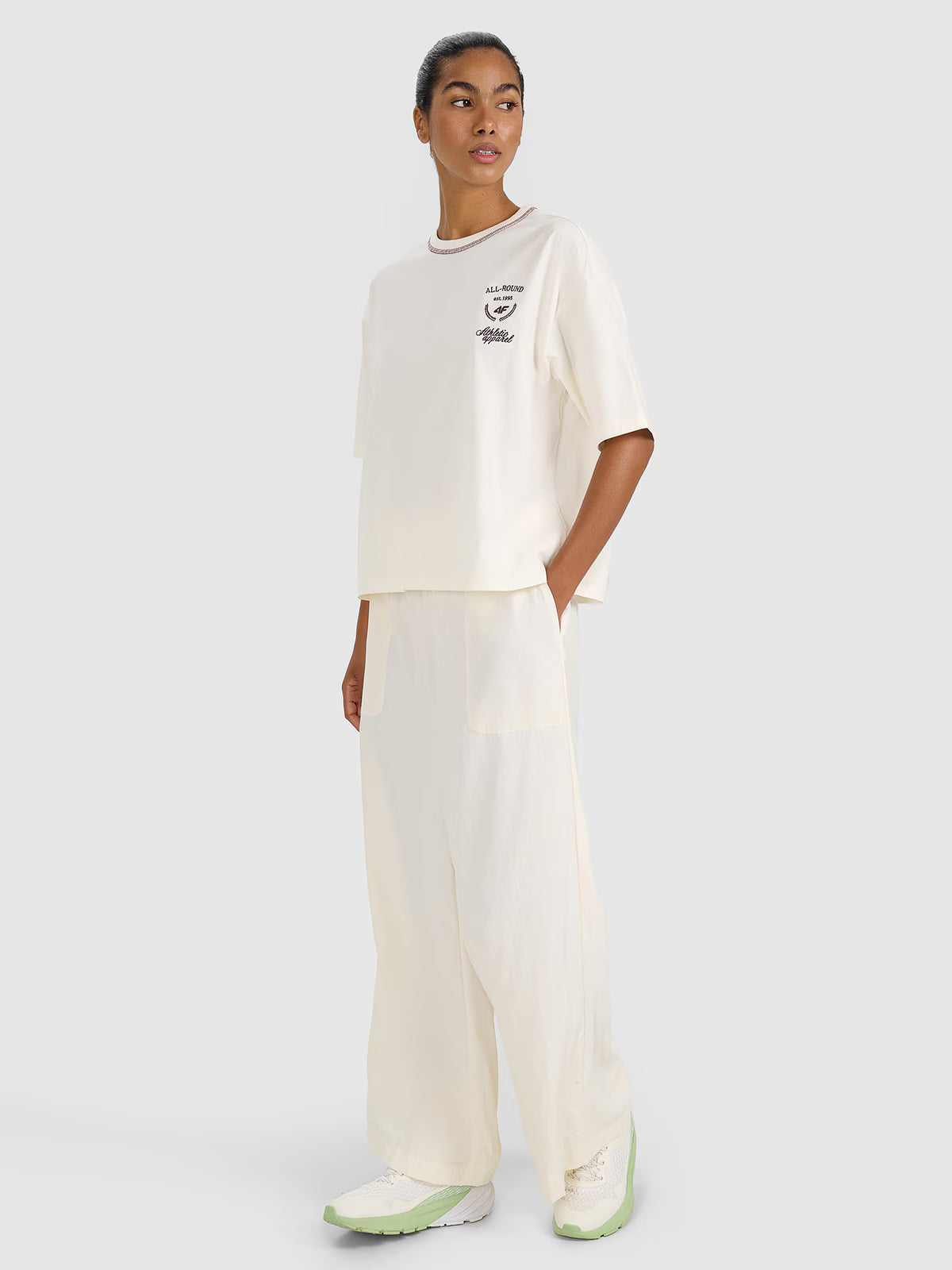 T-shirt oversize z nadrukiem damski