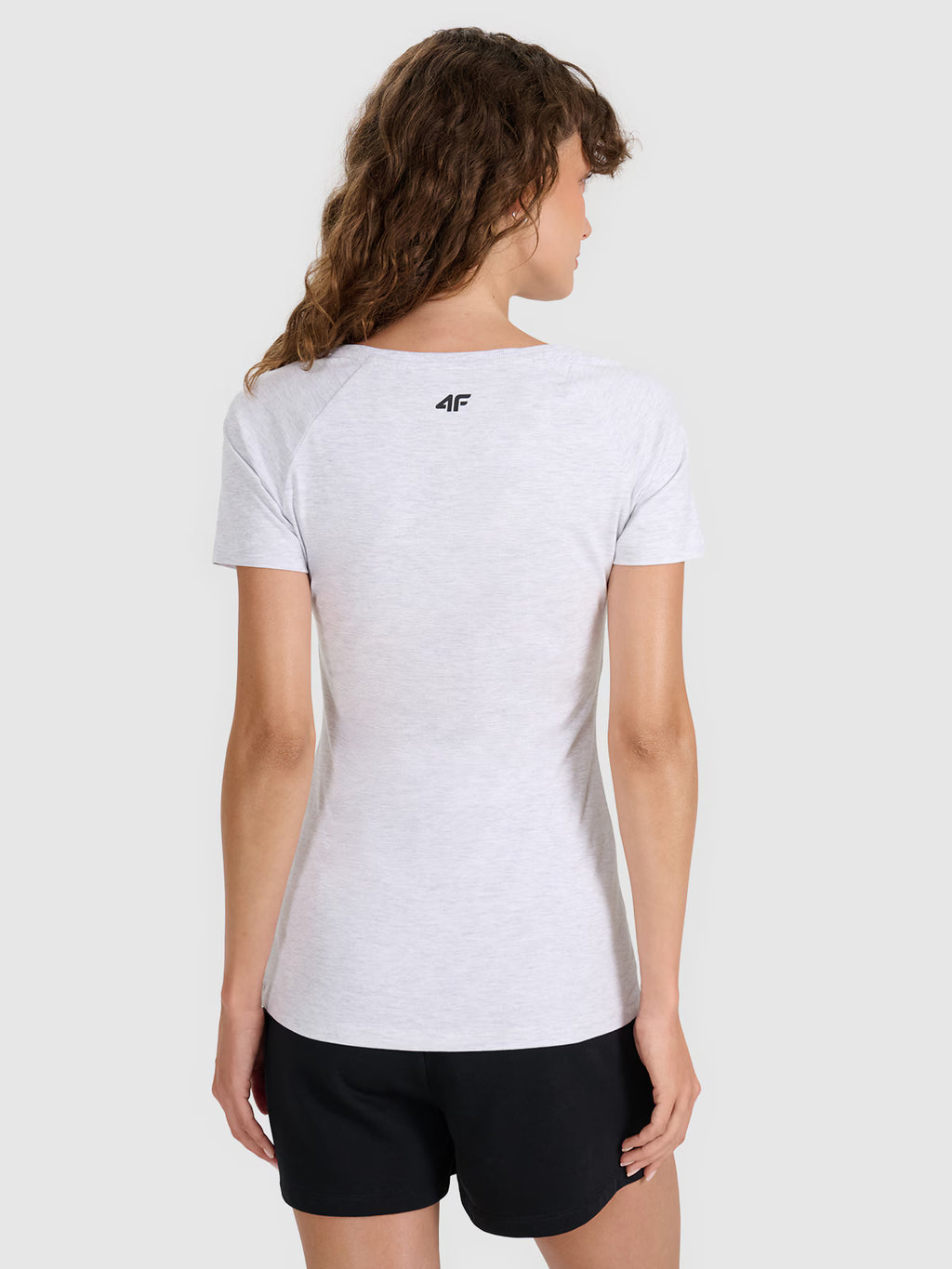 T-shirt slim z nadrukiem damski