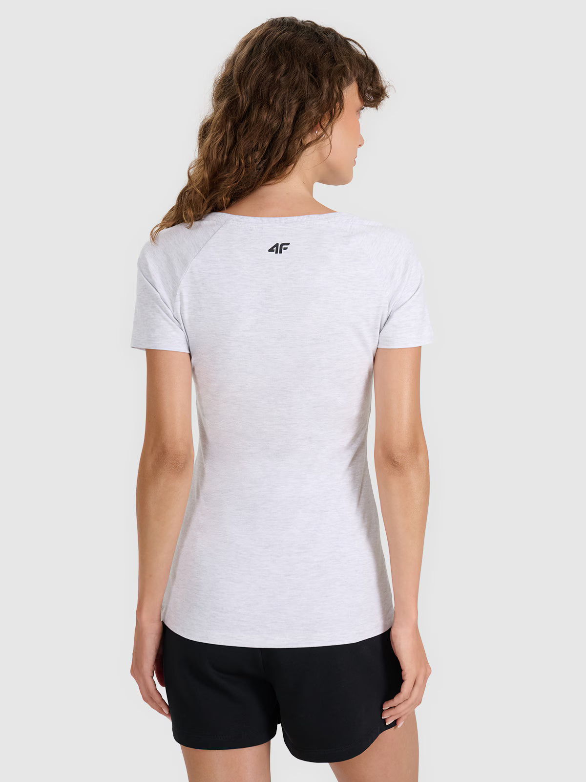 T-shirt slim z nadrukiem damski