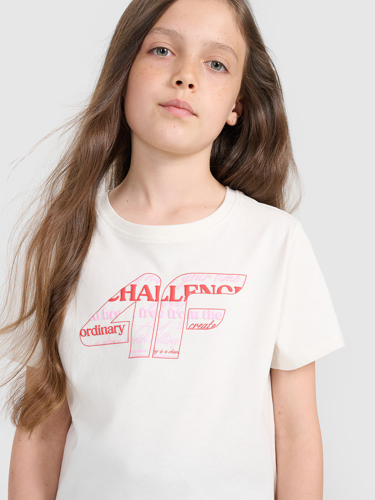 T-shirt regular z nadrukiem dziewczęcy