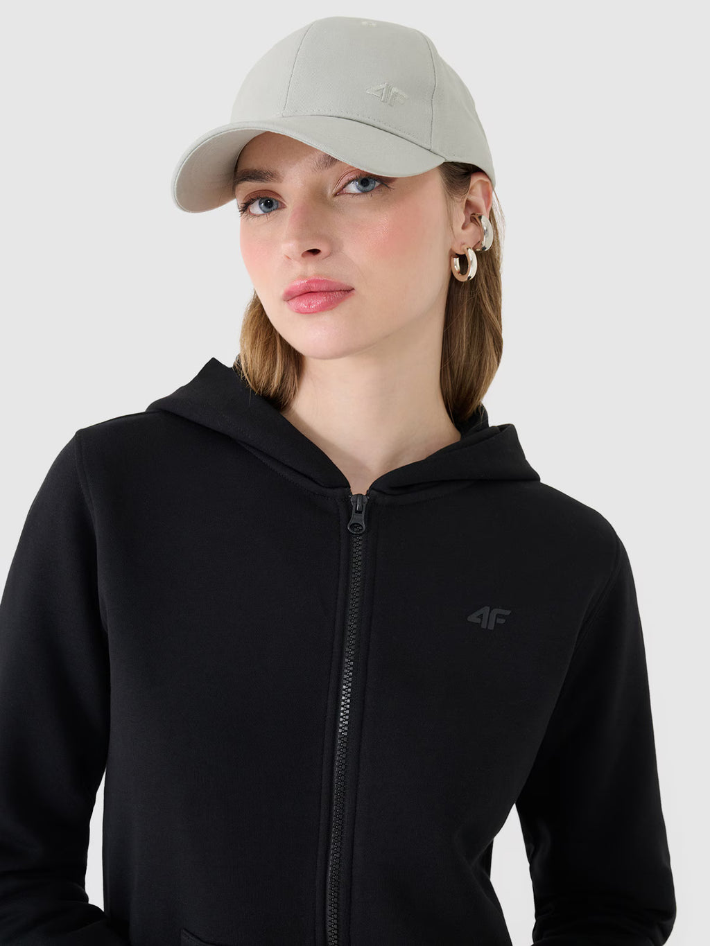 Bluza dresowa rozpinana z kapturem damska