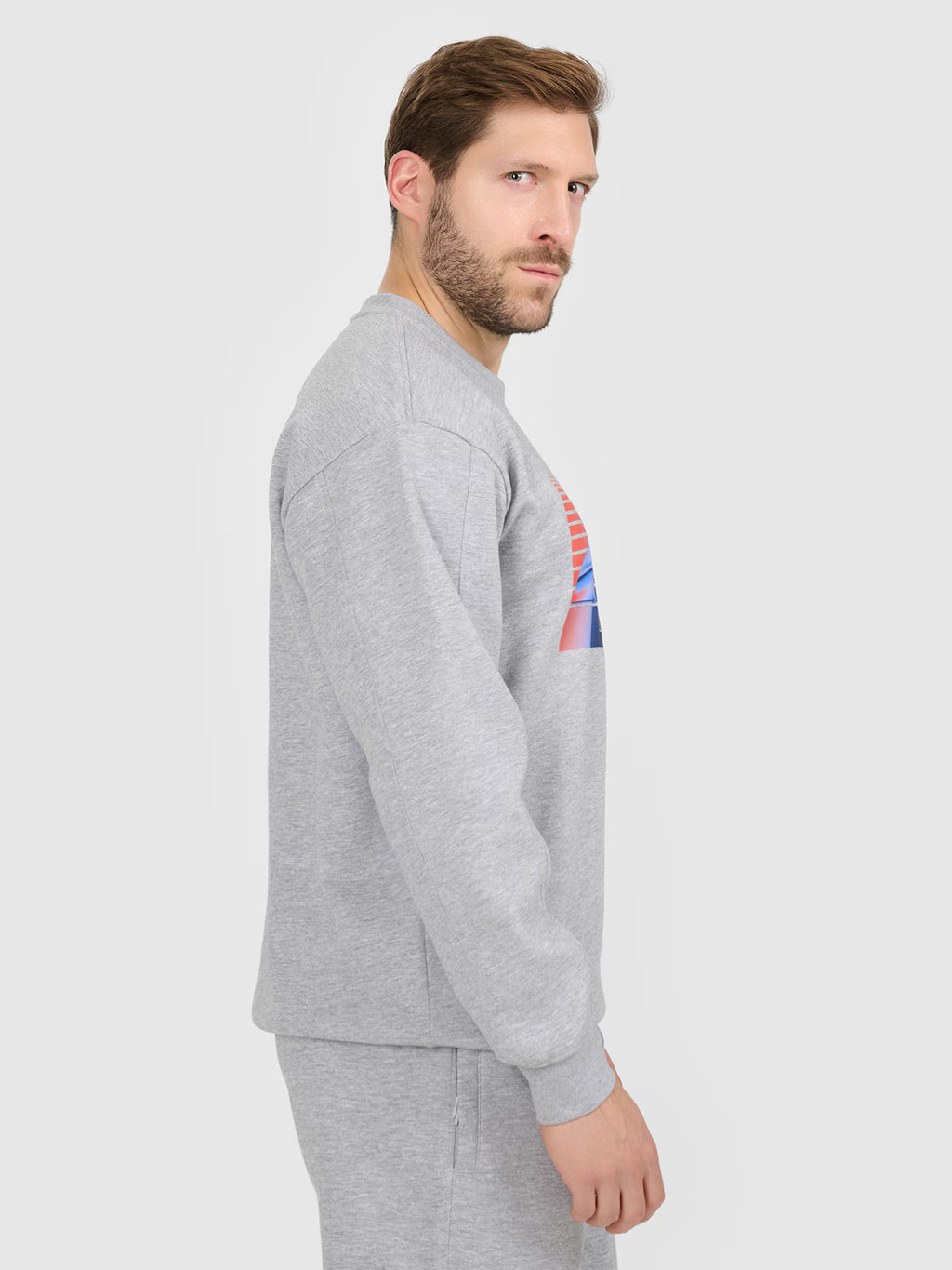 Bluza dresowa nierozpinana bez kaptura męska