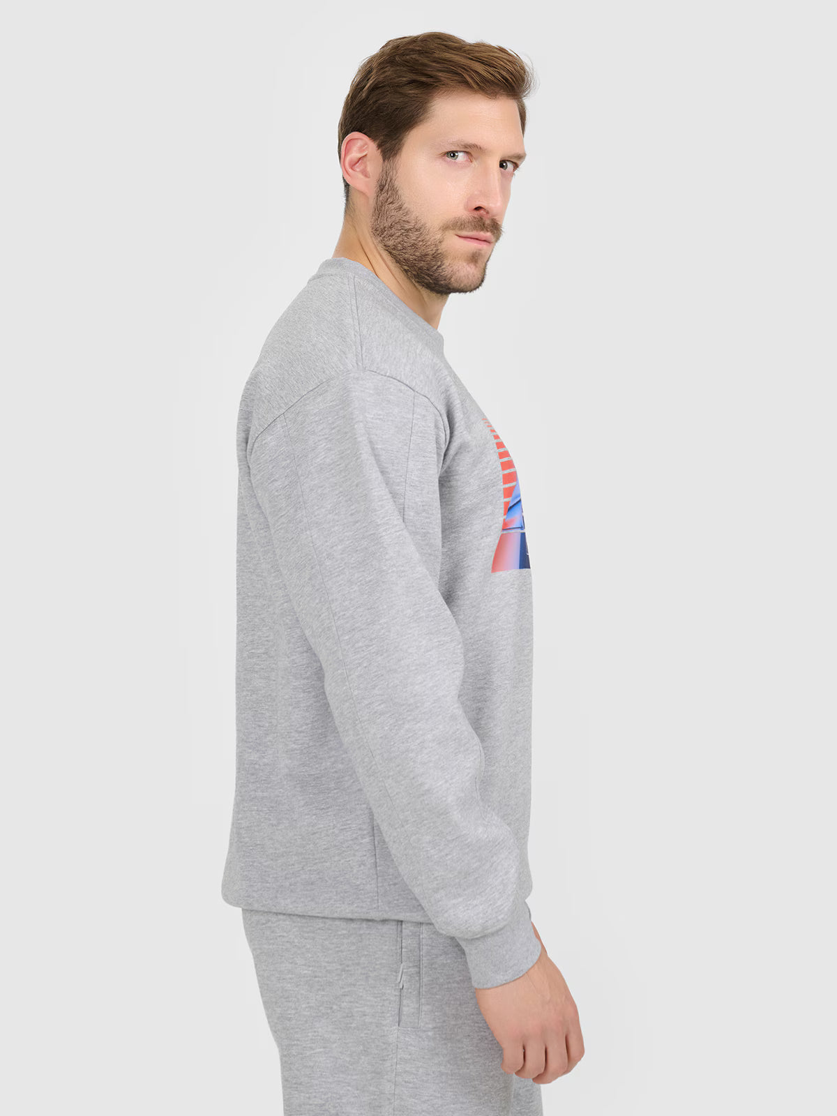 Bluza dresowa nierozpinana bez kaptura męska