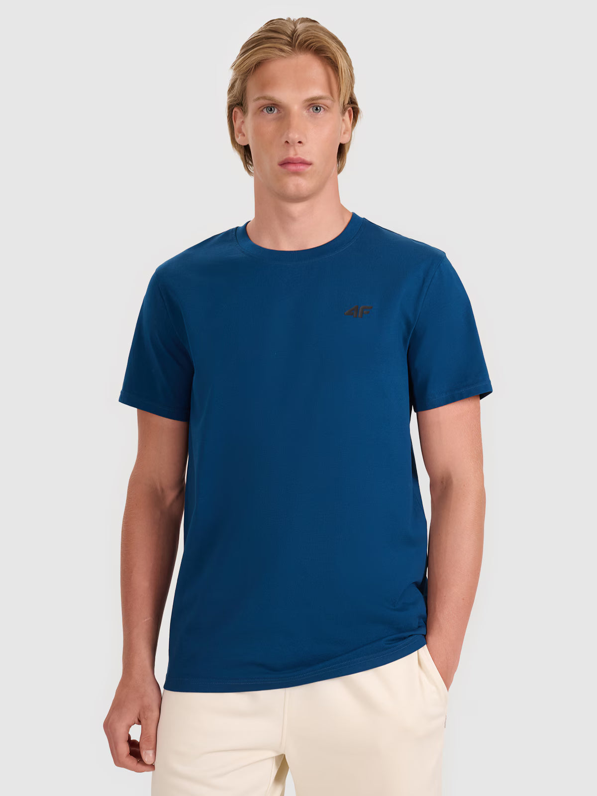 T-shirt regular gładki męski