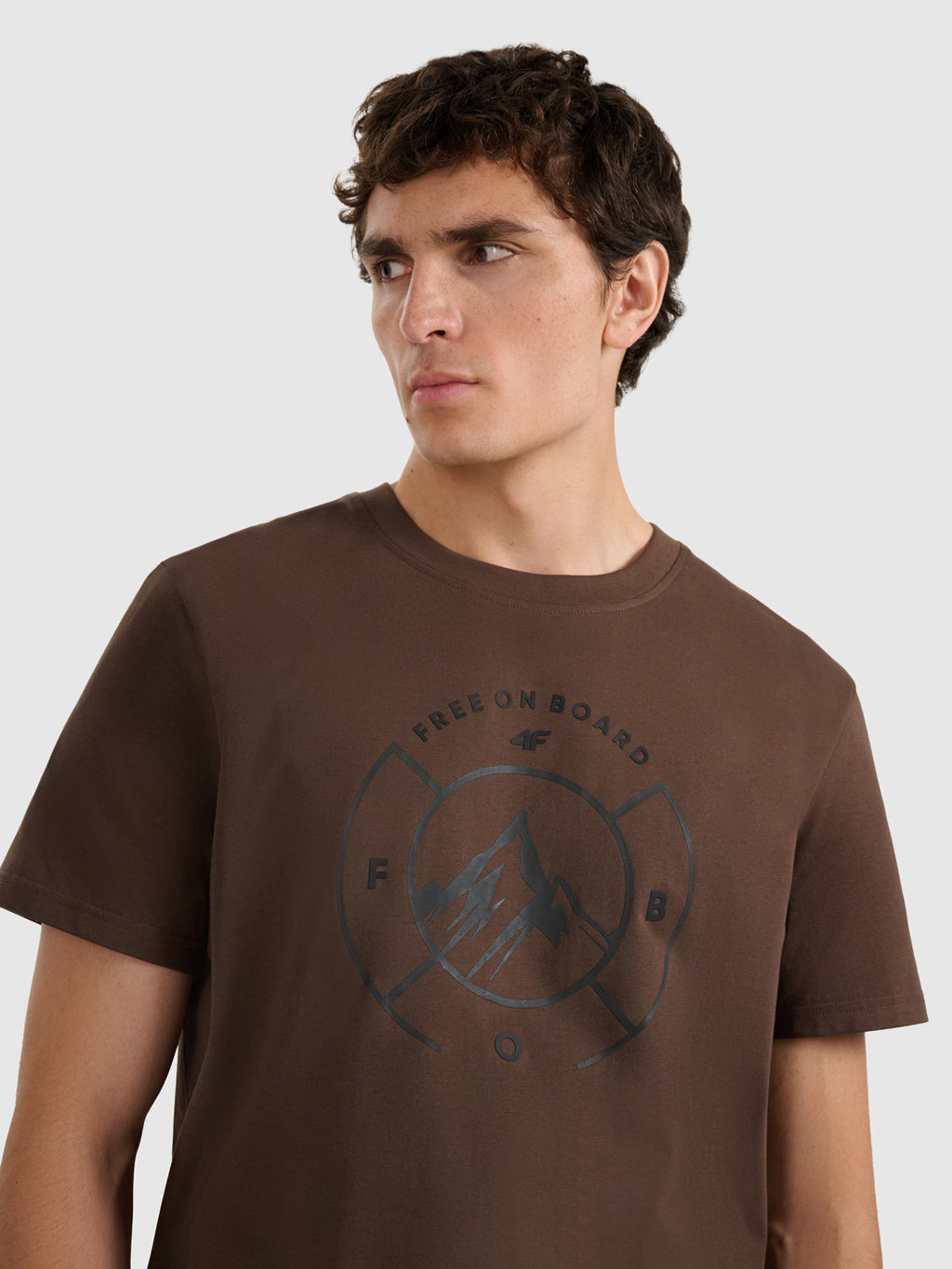 T-shirt regular z nadrukiem męski