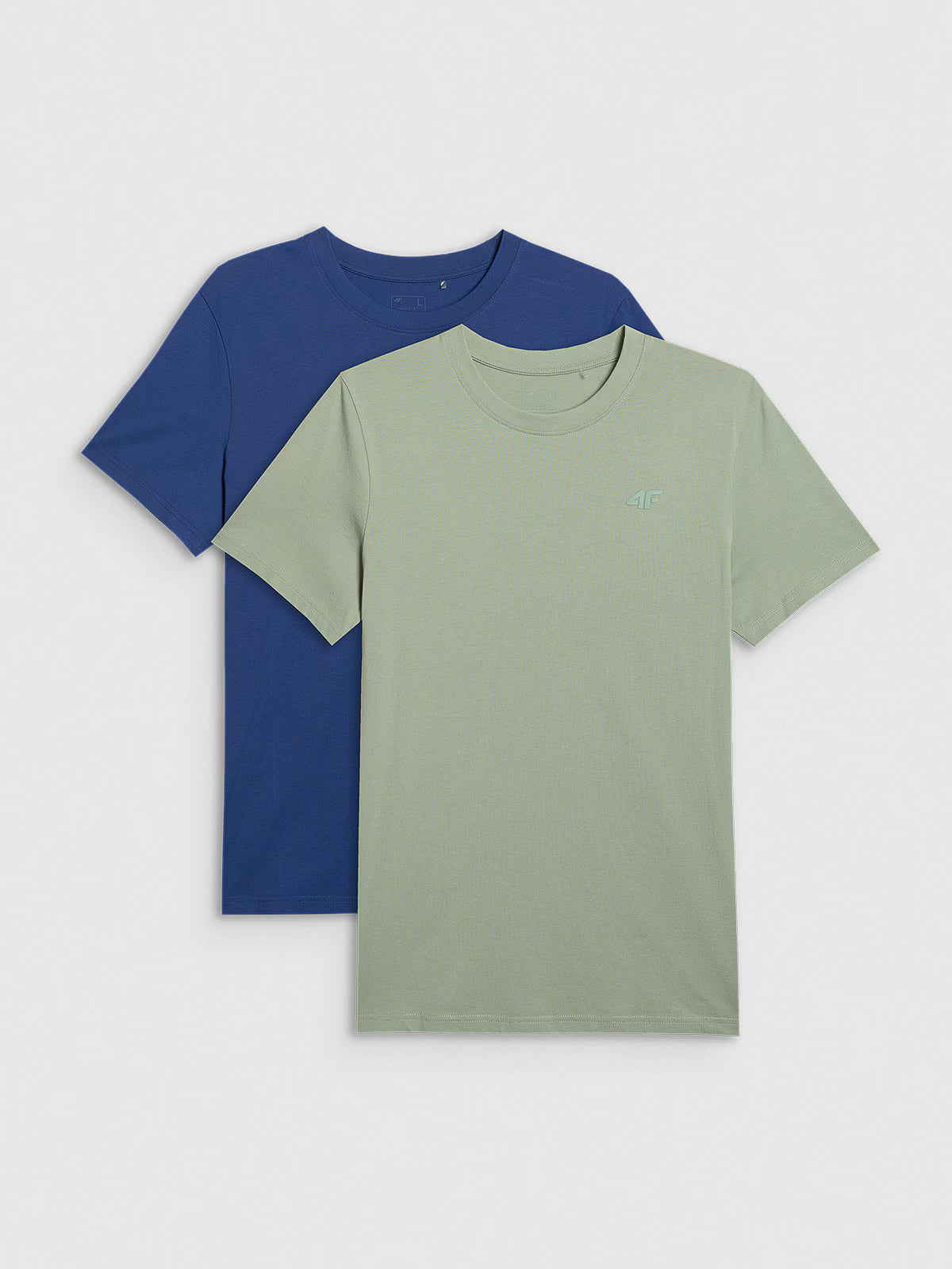 T-shirt regular gładki męski (2-pack)