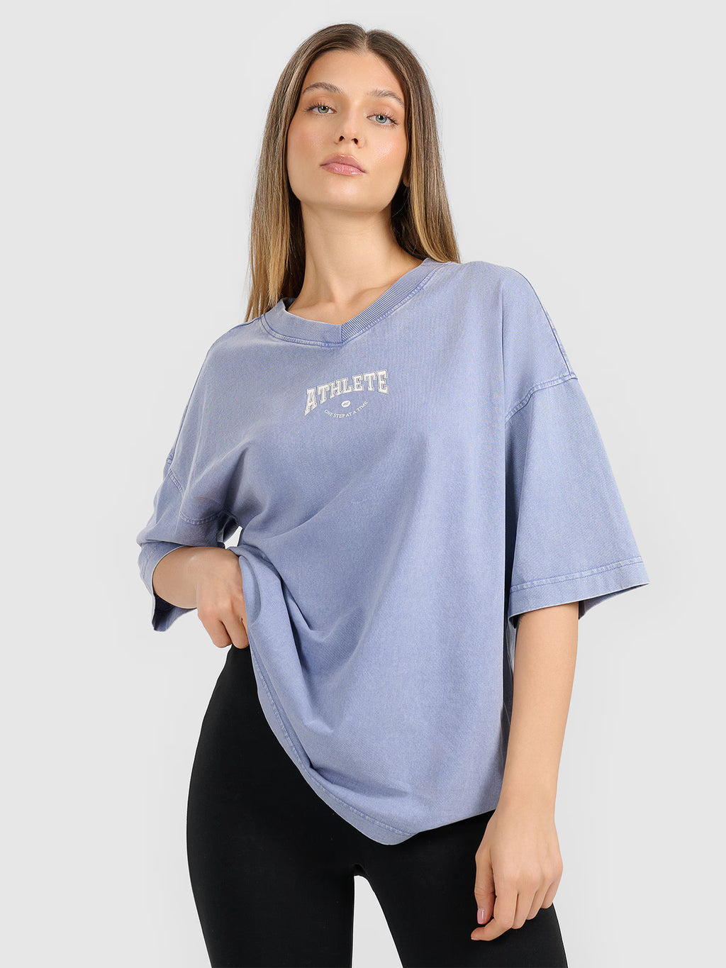 T-shirt oversize z nadrukiem damski