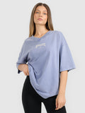 T-shirt oversize z nadrukiem damski