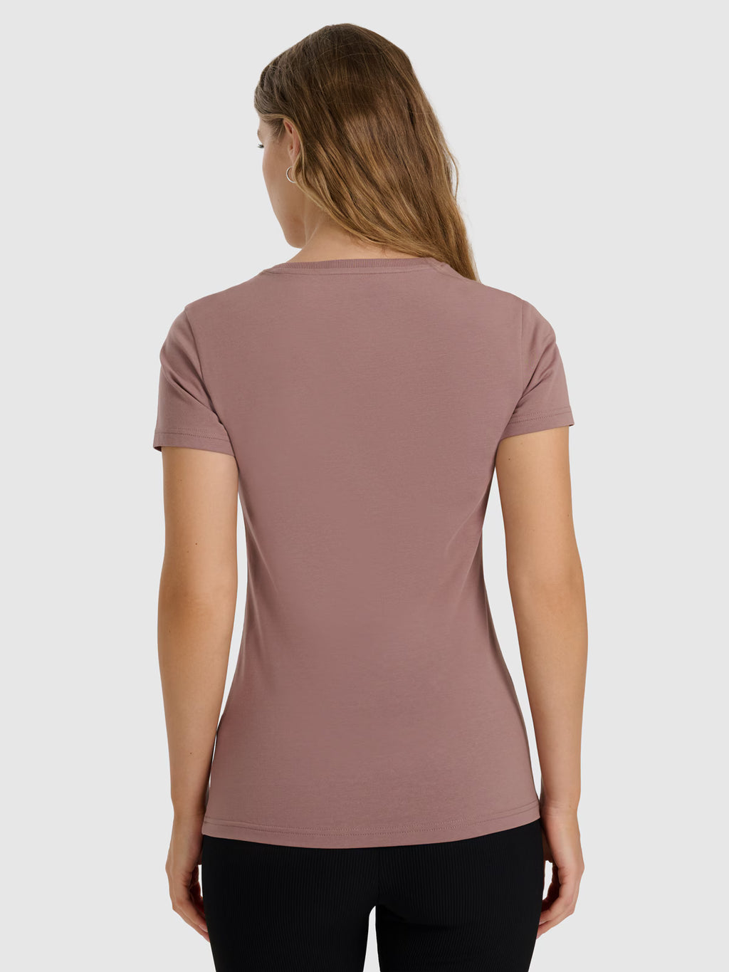 T-shirt slim gładki damski