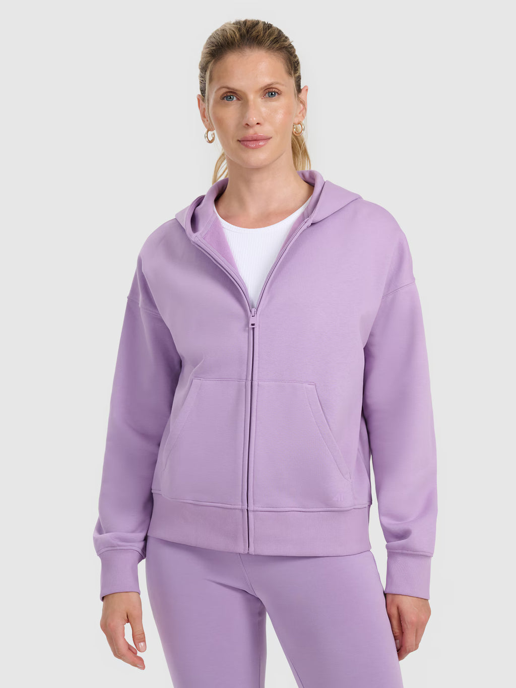 Bluza dresowa rozpinana z kapturem damska