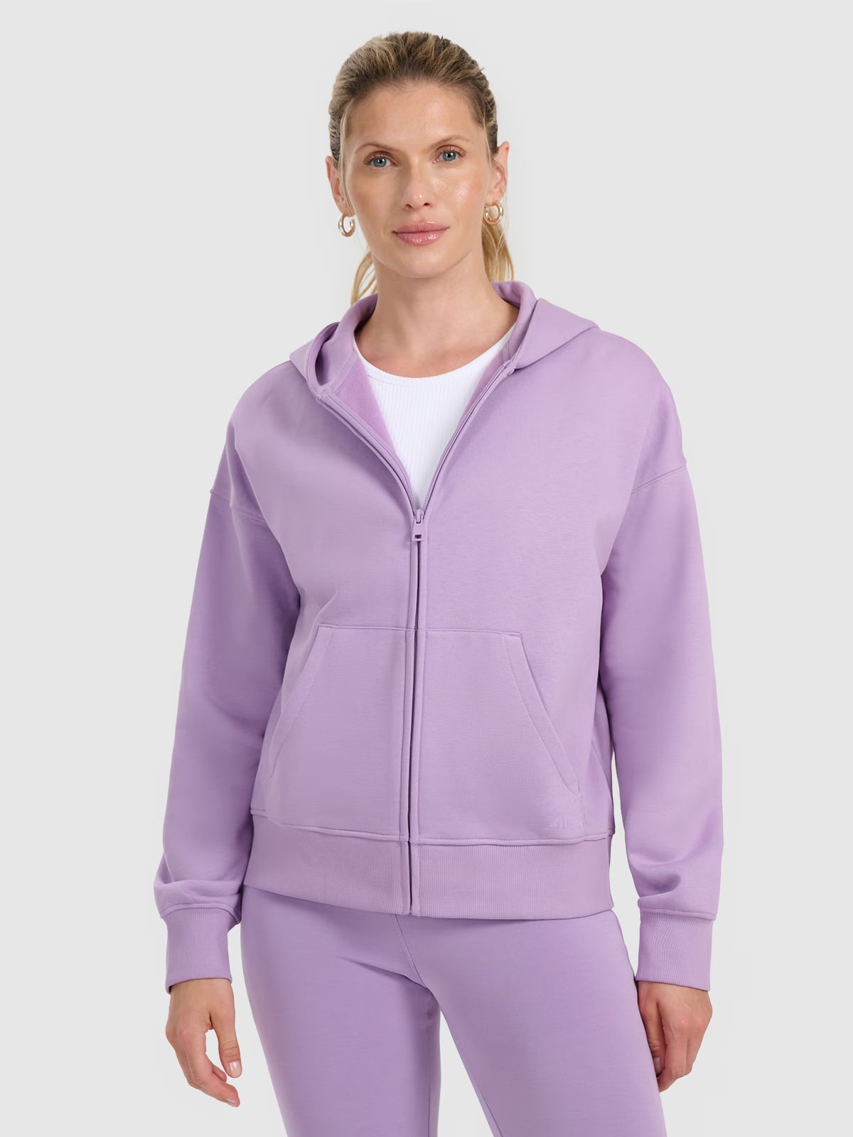 Bluza dresowa rozpinana z kapturem damska