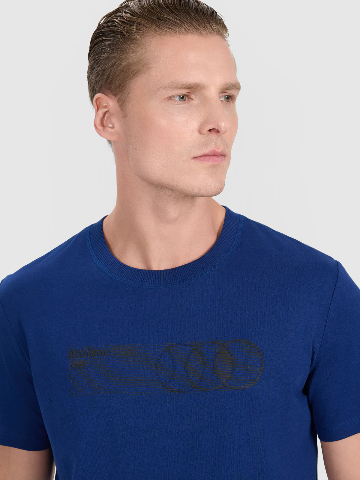 T-shirt regular z nadrukiem męski