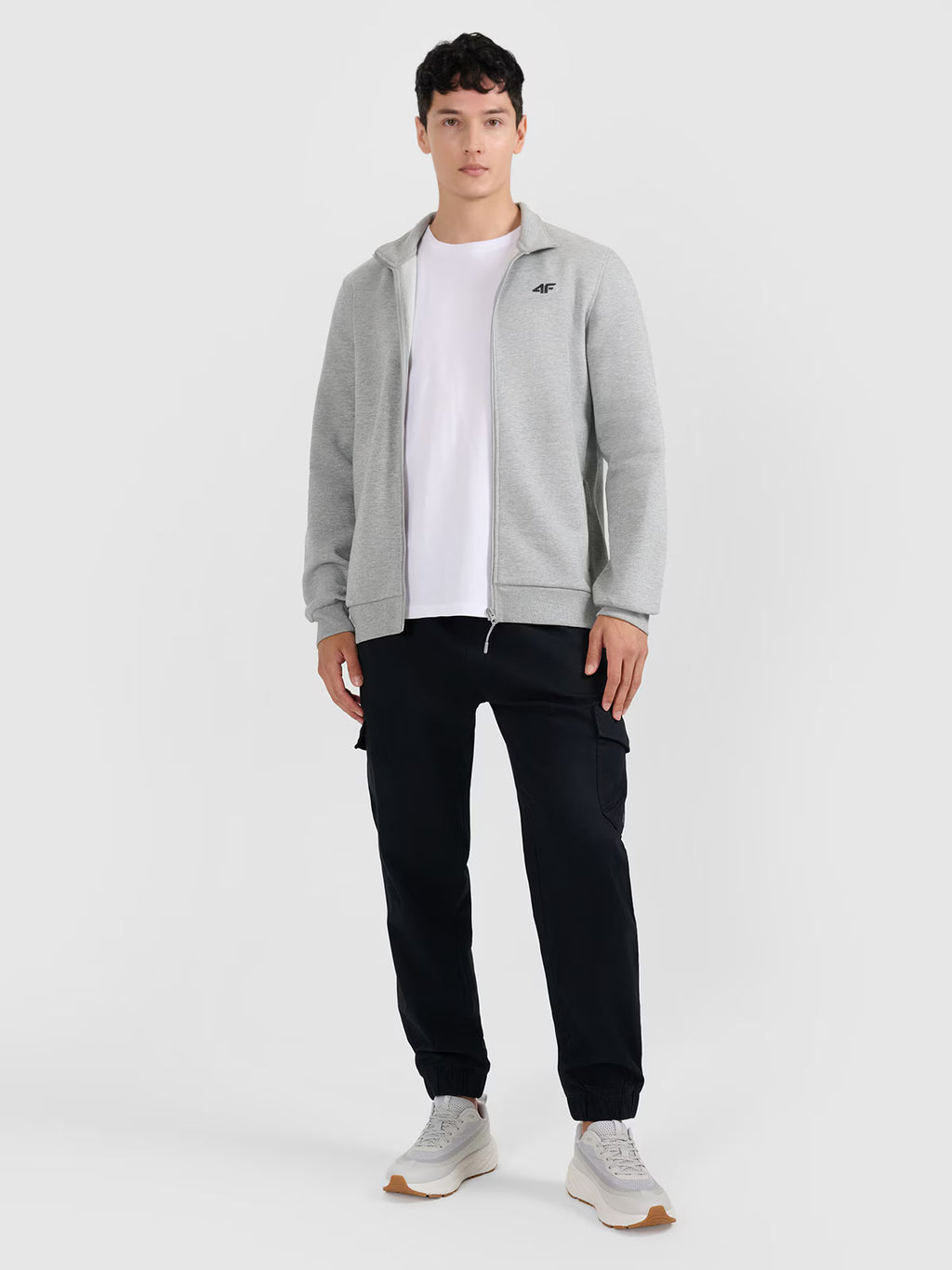 Bluza dresowa rozpinana bez kaptura męska