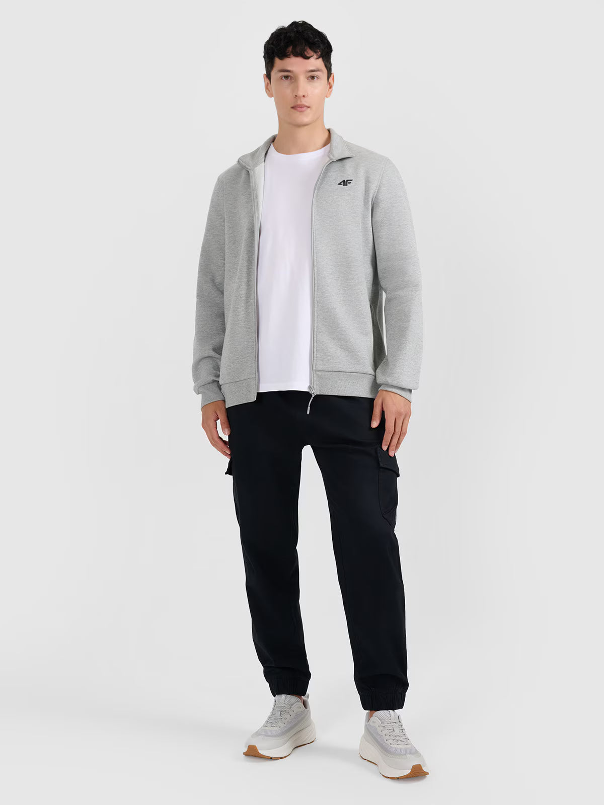 Bluza dresowa rozpinana bez kaptura męska