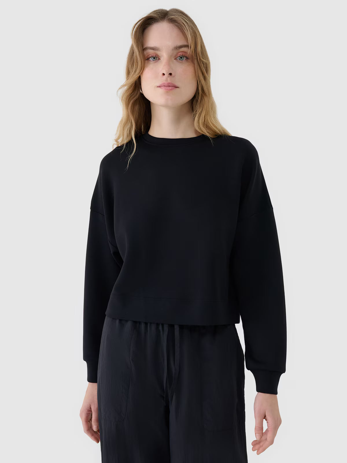 Bluza dresowa nierozpinana z modalem damska