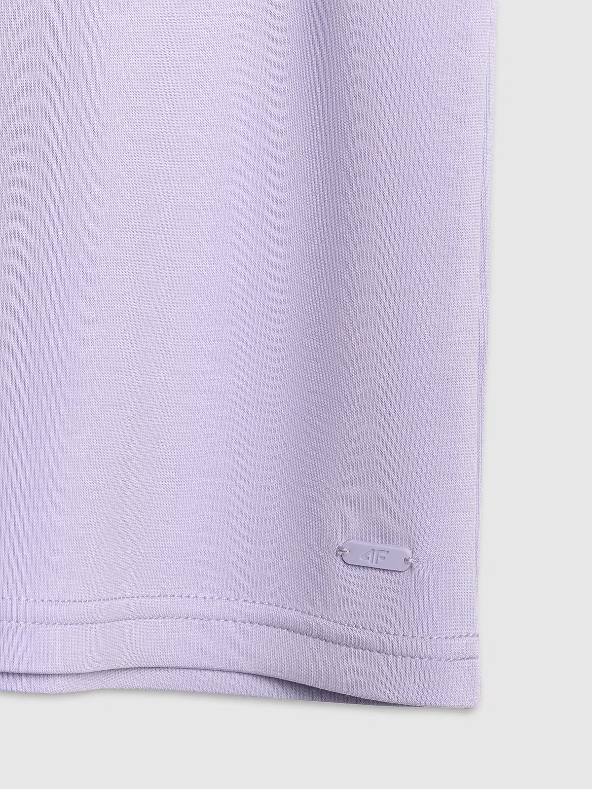 T-shirt z prążkowanej dzianiny z modalem damski