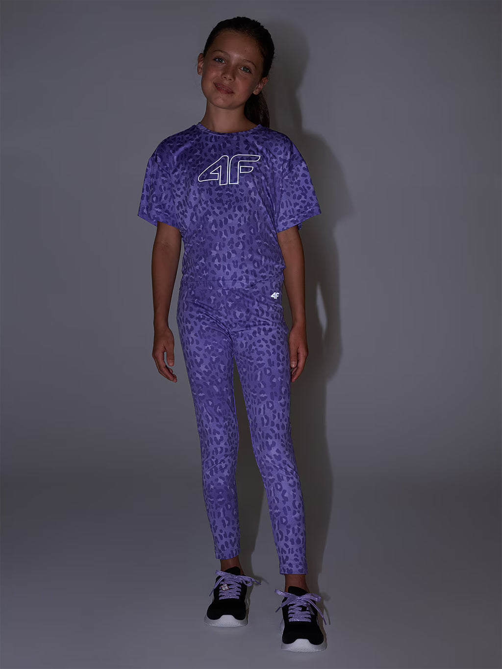 Legginsy sportowe szybkoschnące dziewczęce
