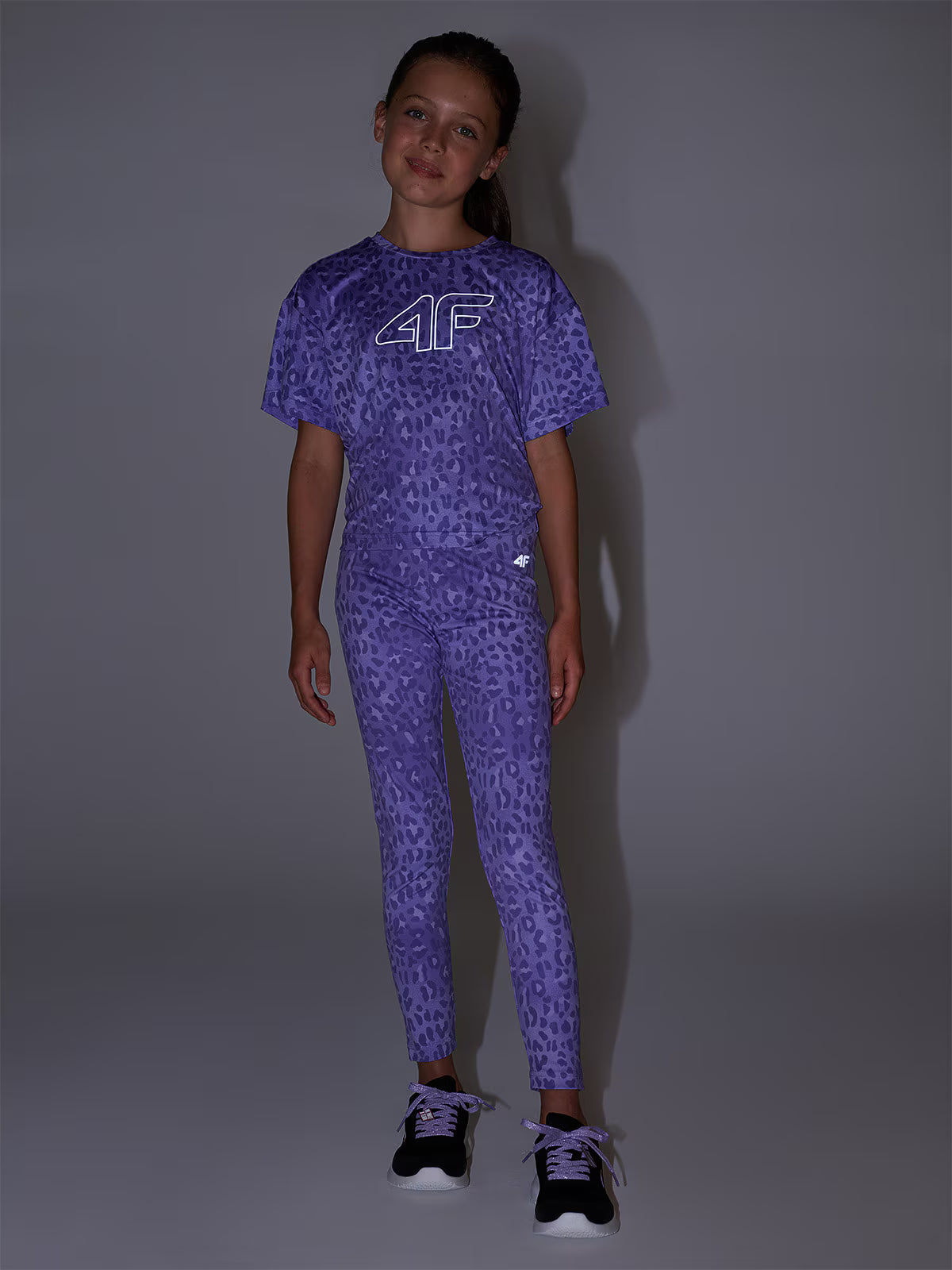 Legginsy sportowe szybkoschnące dziewczęce