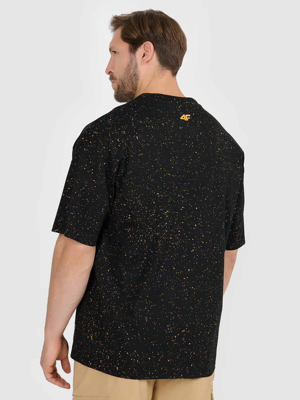 T-shirt oversize z nadrukiem męski