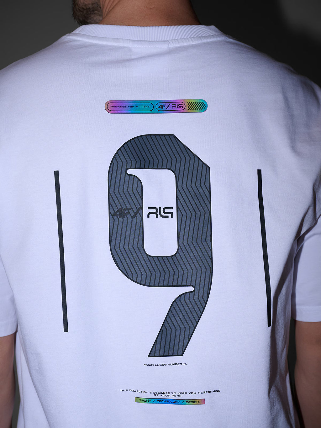 T-shirt loose z nadrukiem męski 4F x Robert Lewandowski