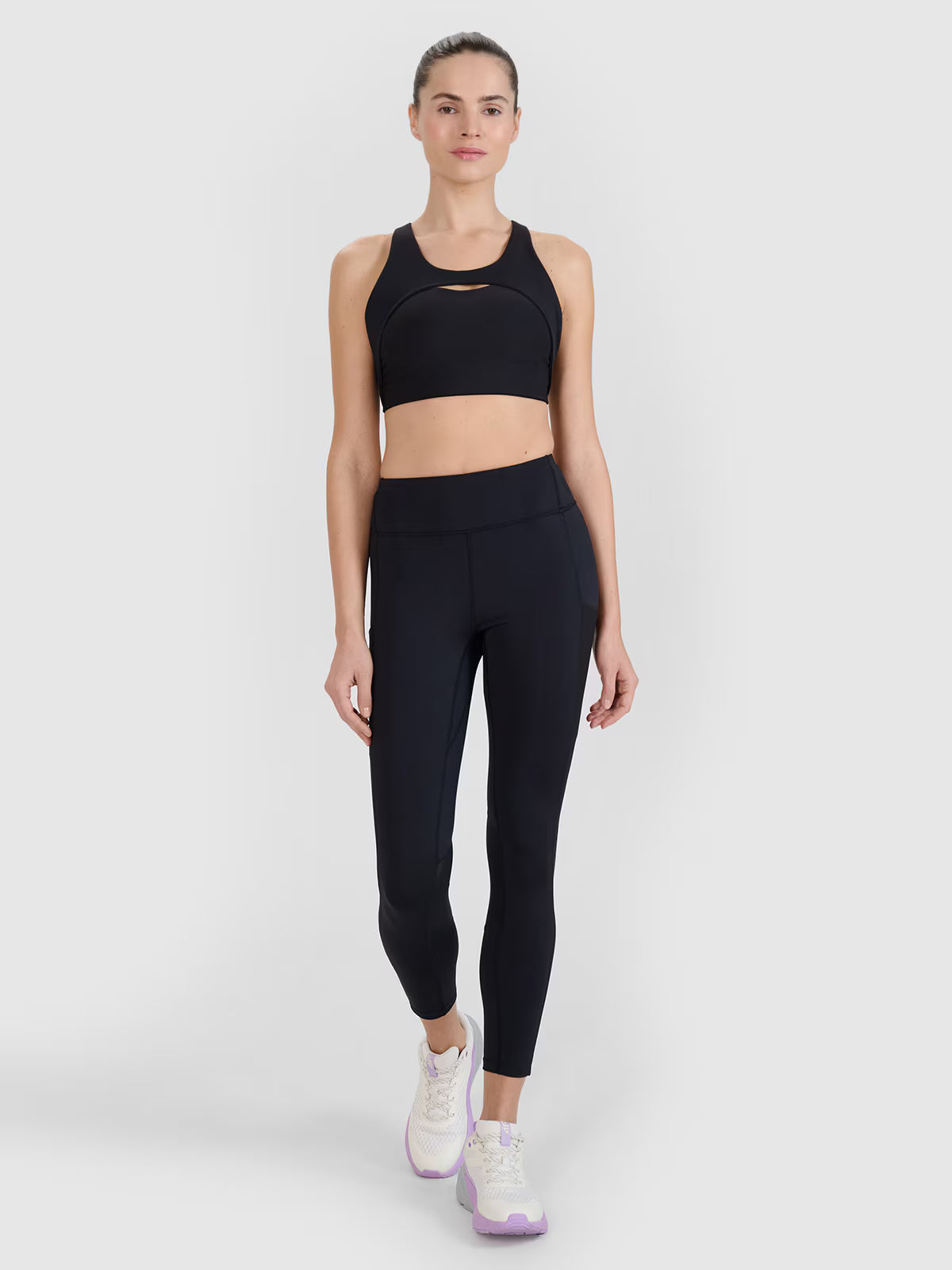 Legginsy treningowe z wysokim stanem damskie