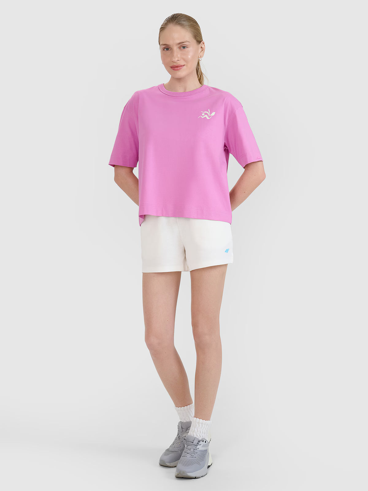T-shirt regular z nadrukiem damski
