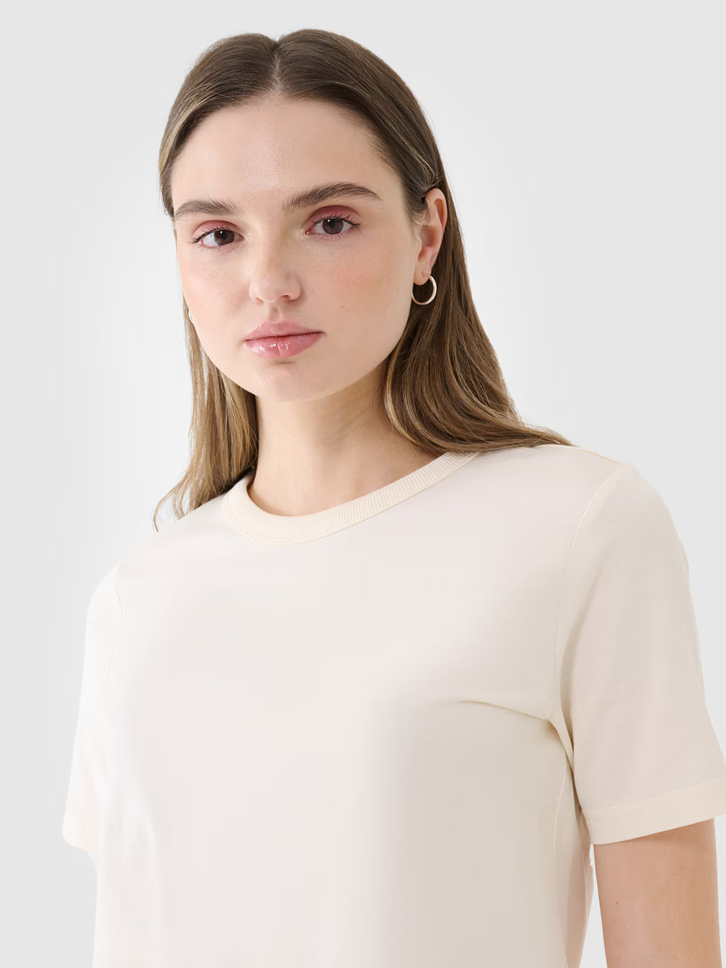 T-shirt regular gładki damski