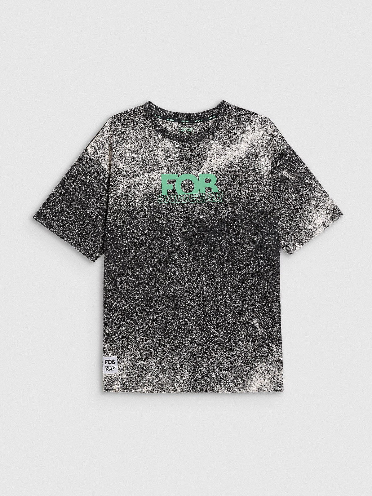 T-shirt loose z nadrukiem męski