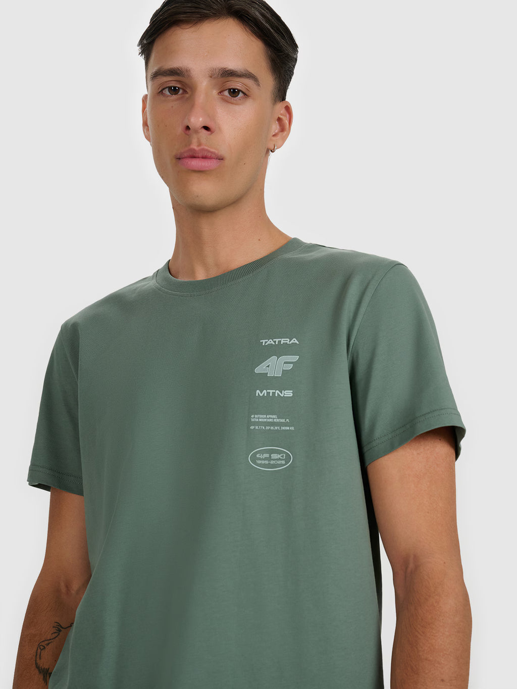 T-shirt regular z nadrukiem męski