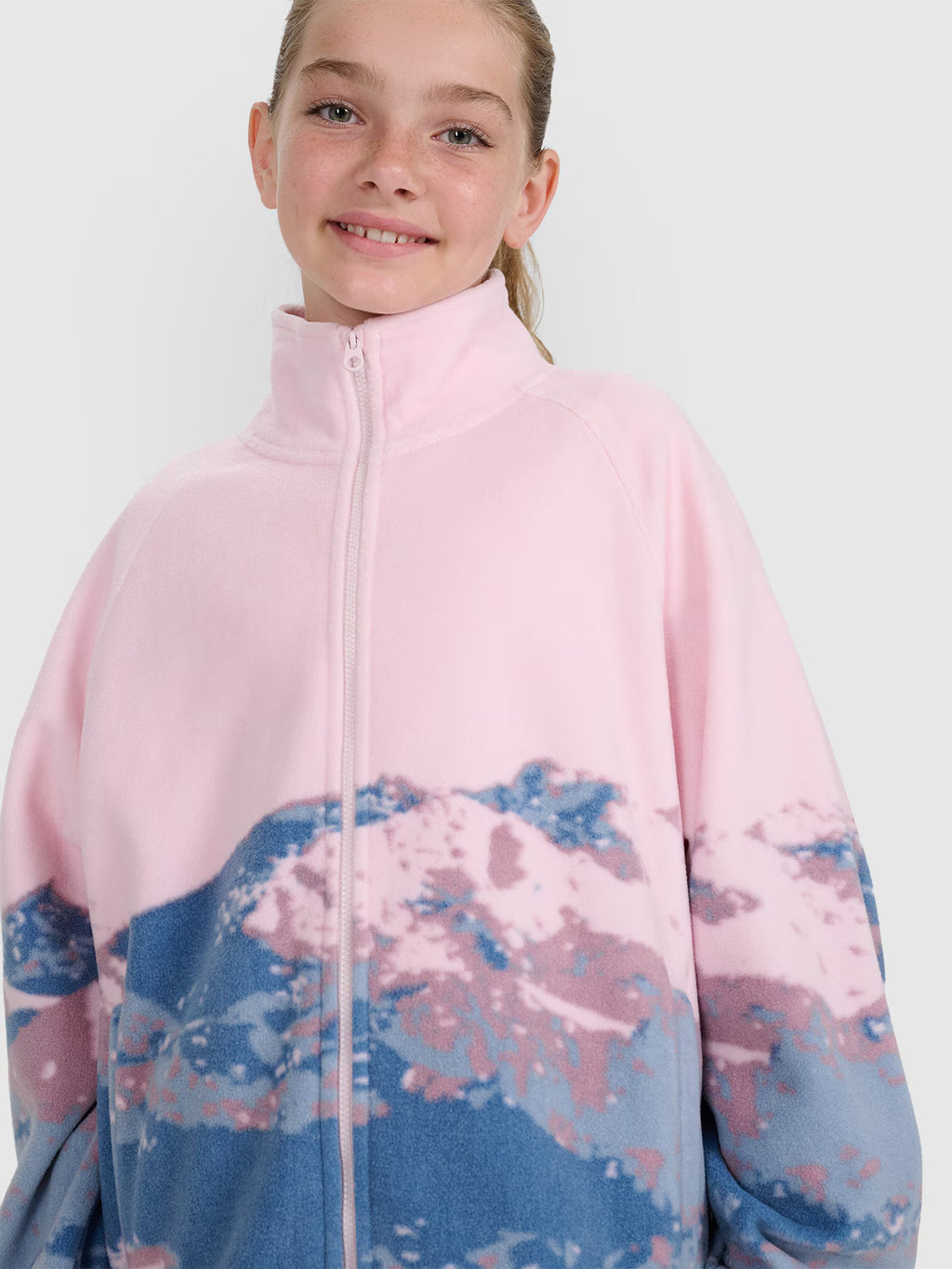 Polar oversize ze stójką dziewczęcy