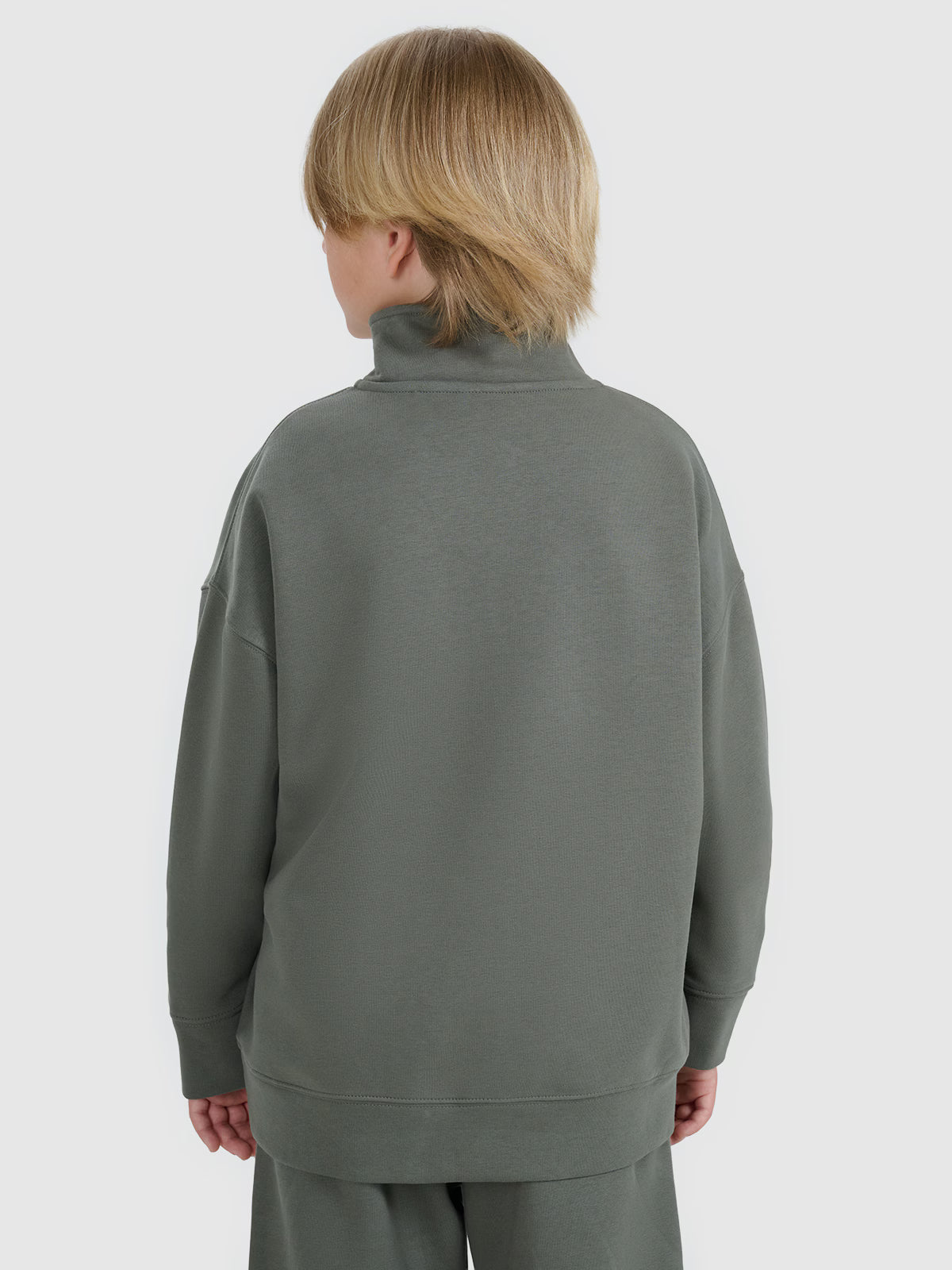 Bluza dresowa ze stójką z zamkiem chłopięca