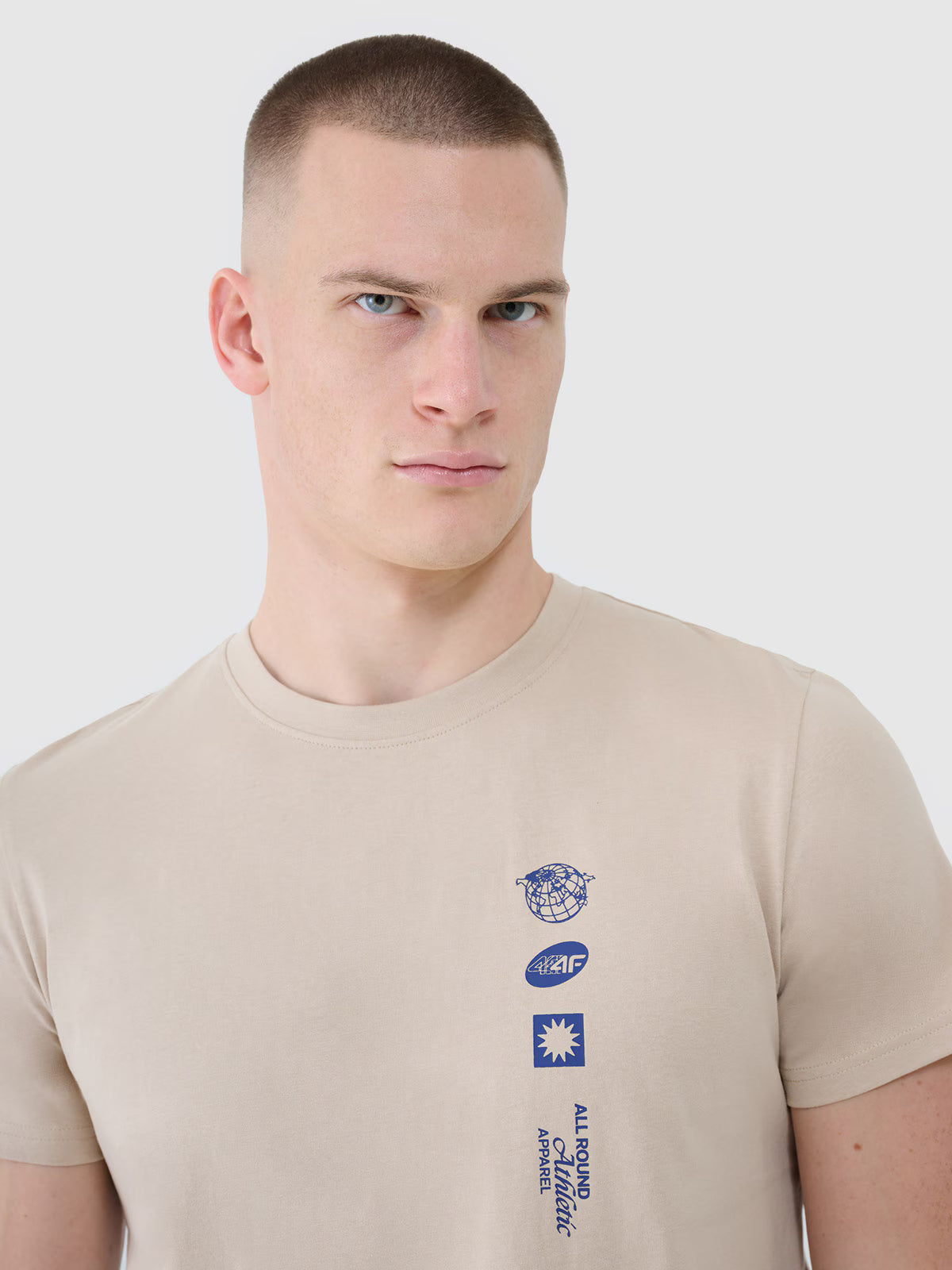 T-shirt regular z nadrukiem męski