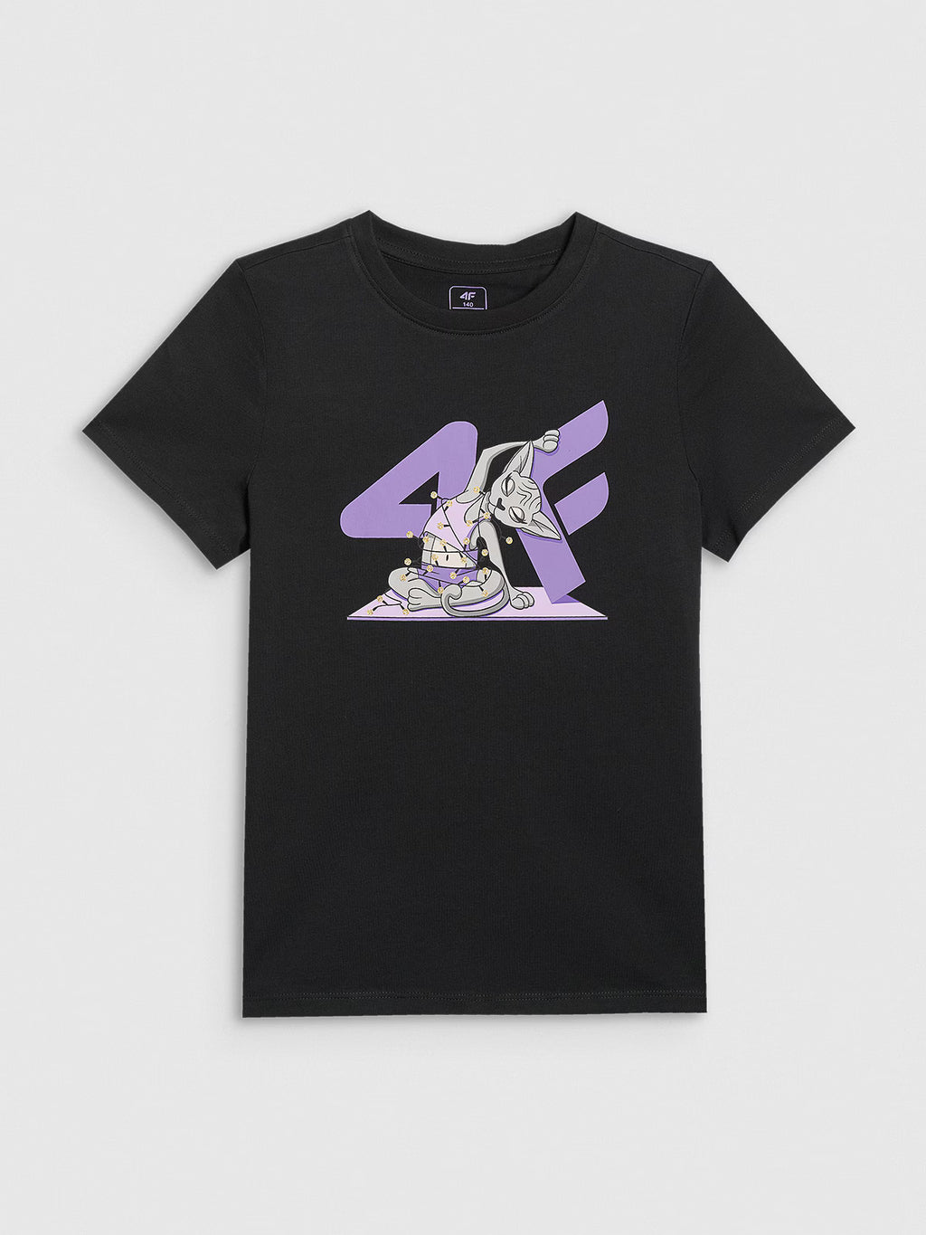 T-shirt regular z nadrukiem świątecznym dziewczęcy