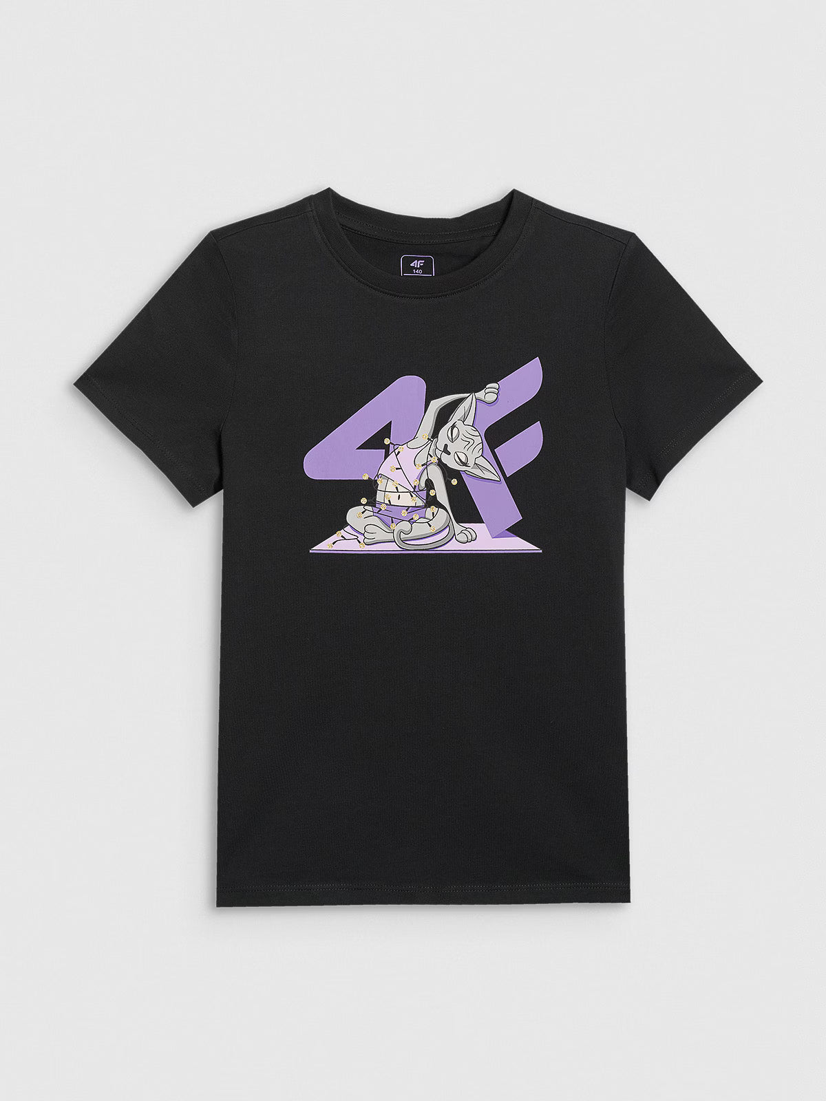 T-shirt regular z nadrukiem świątecznym dziewczęcy