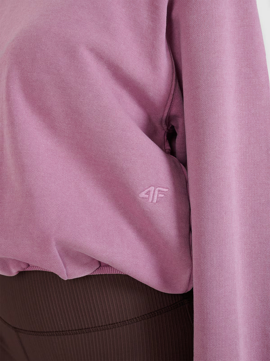 Bluza dresowa cropped nierozpinana z kapturem damska 4F x Anna Lewandowska