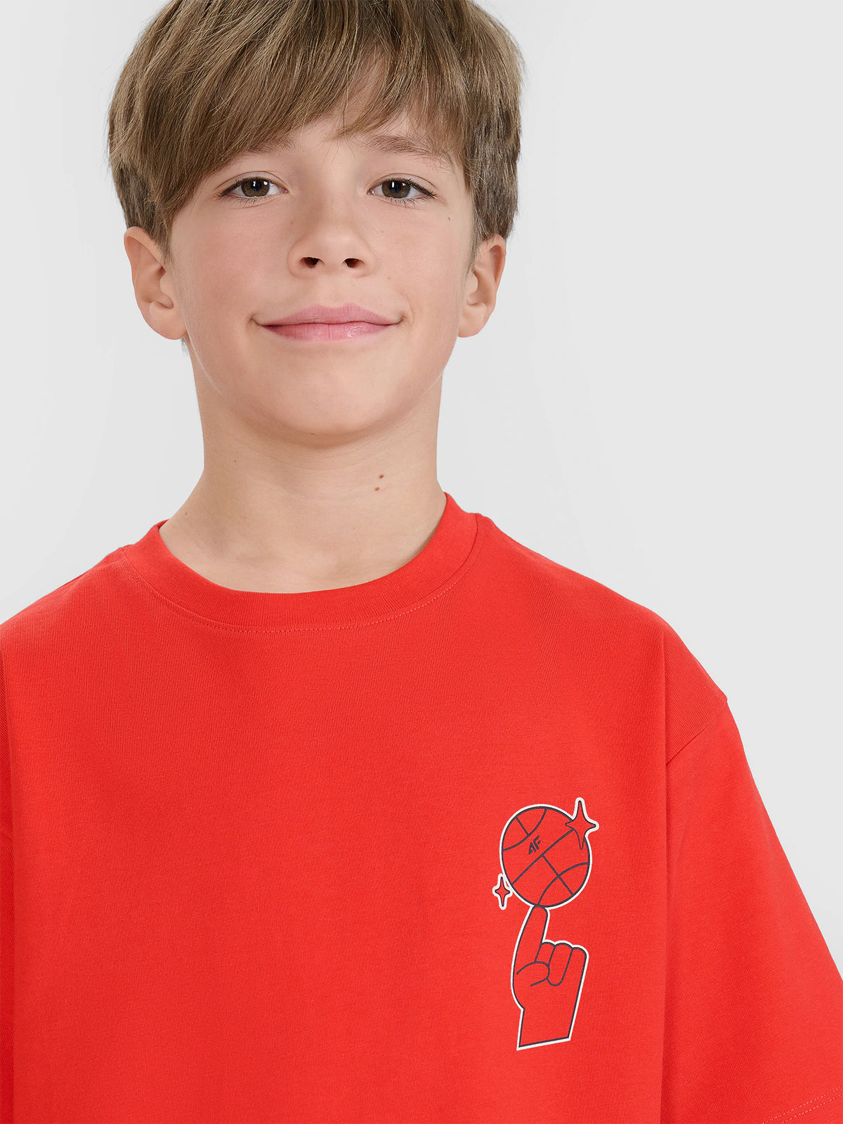 T-shirt oversize z nadrukiem chłopięcy