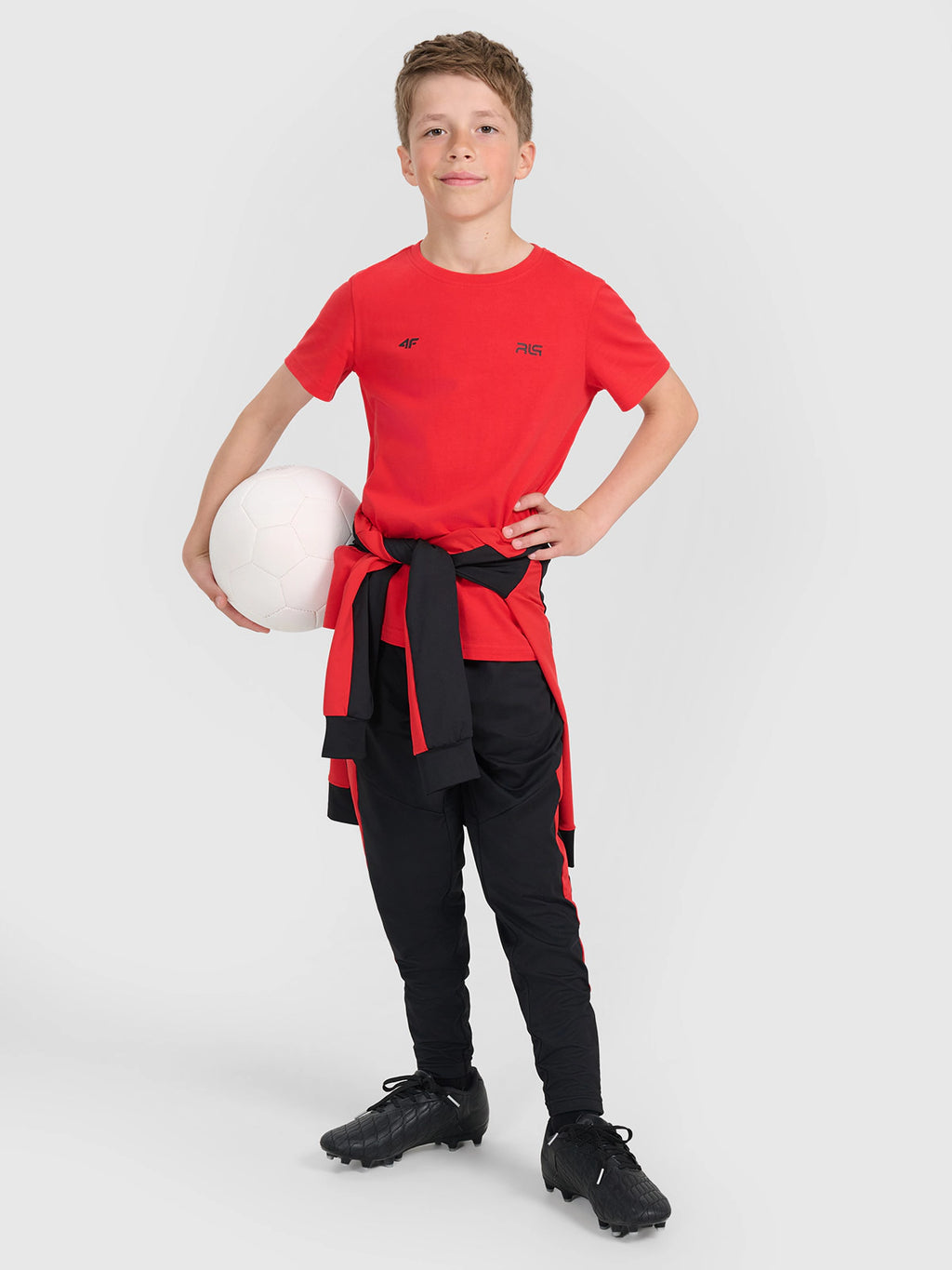 T-shirt regular z nadrukiem dziecięcy 4F JUNIOR x Robert Lewandowski