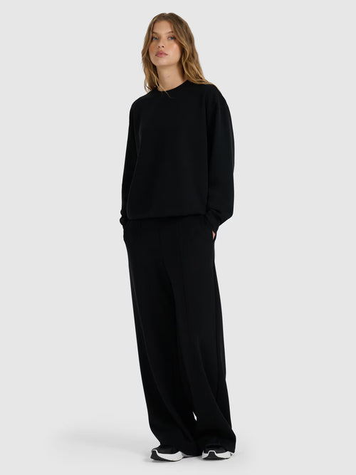 Bluza dresowa nierozpinana z modalem damska