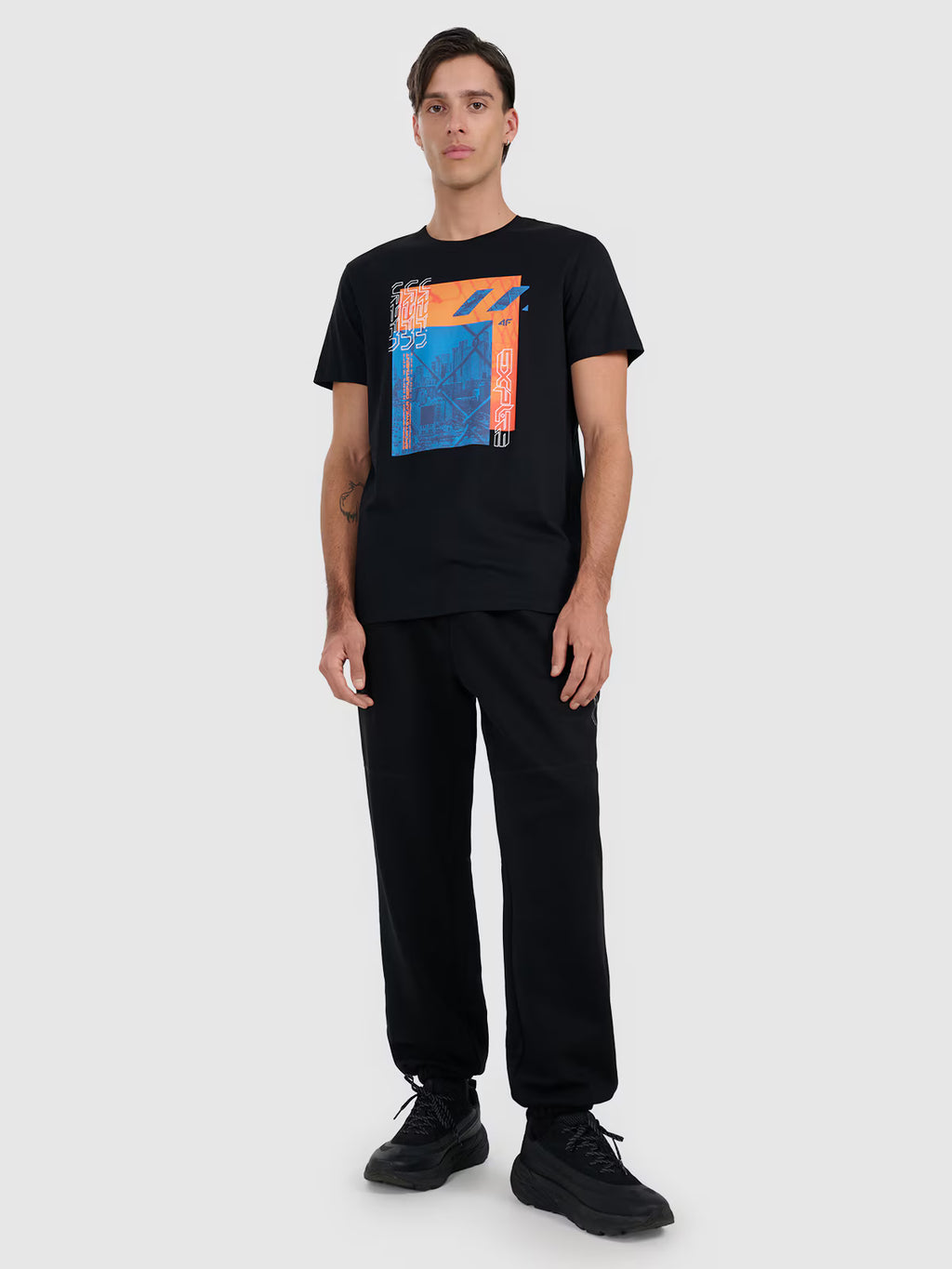 T-shirt regular z nadrukiem męski