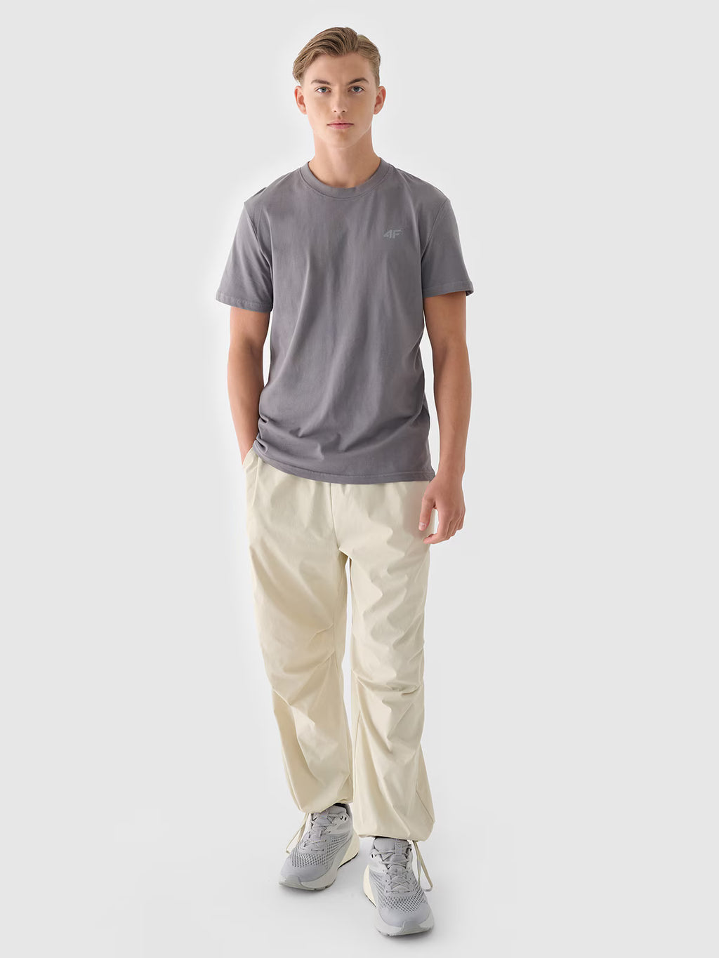 T-shirt regular gładki męski